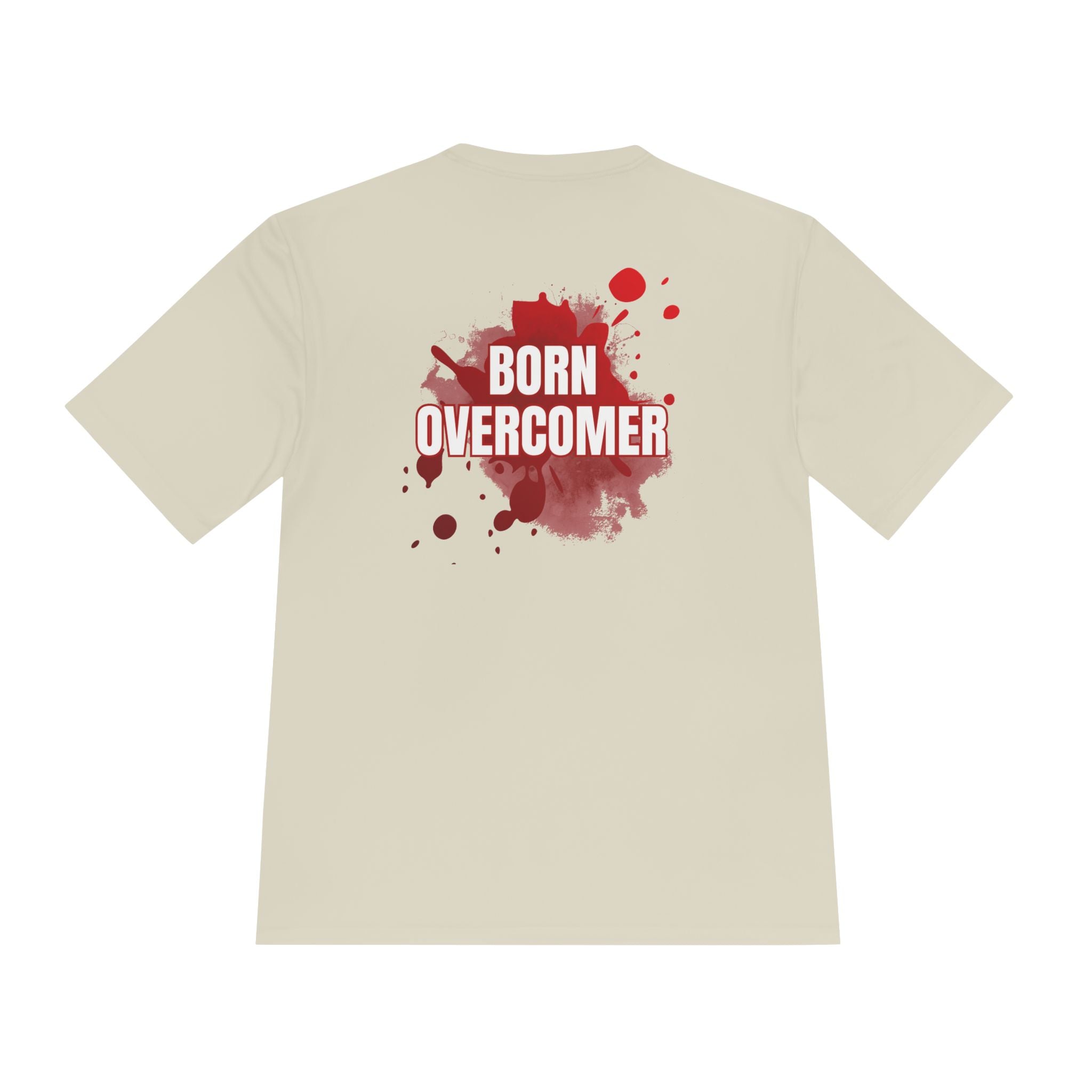 Collection of Born Overcomer Unisex Moisture Wicking Tee - Motivational Fitness Shirt in a gallery layout