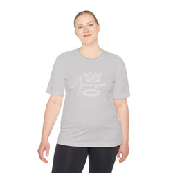Collection of Faith-Inspired Unisex Moisture Wicking Tee - 'Jesus' Crown Design in a gallery layout