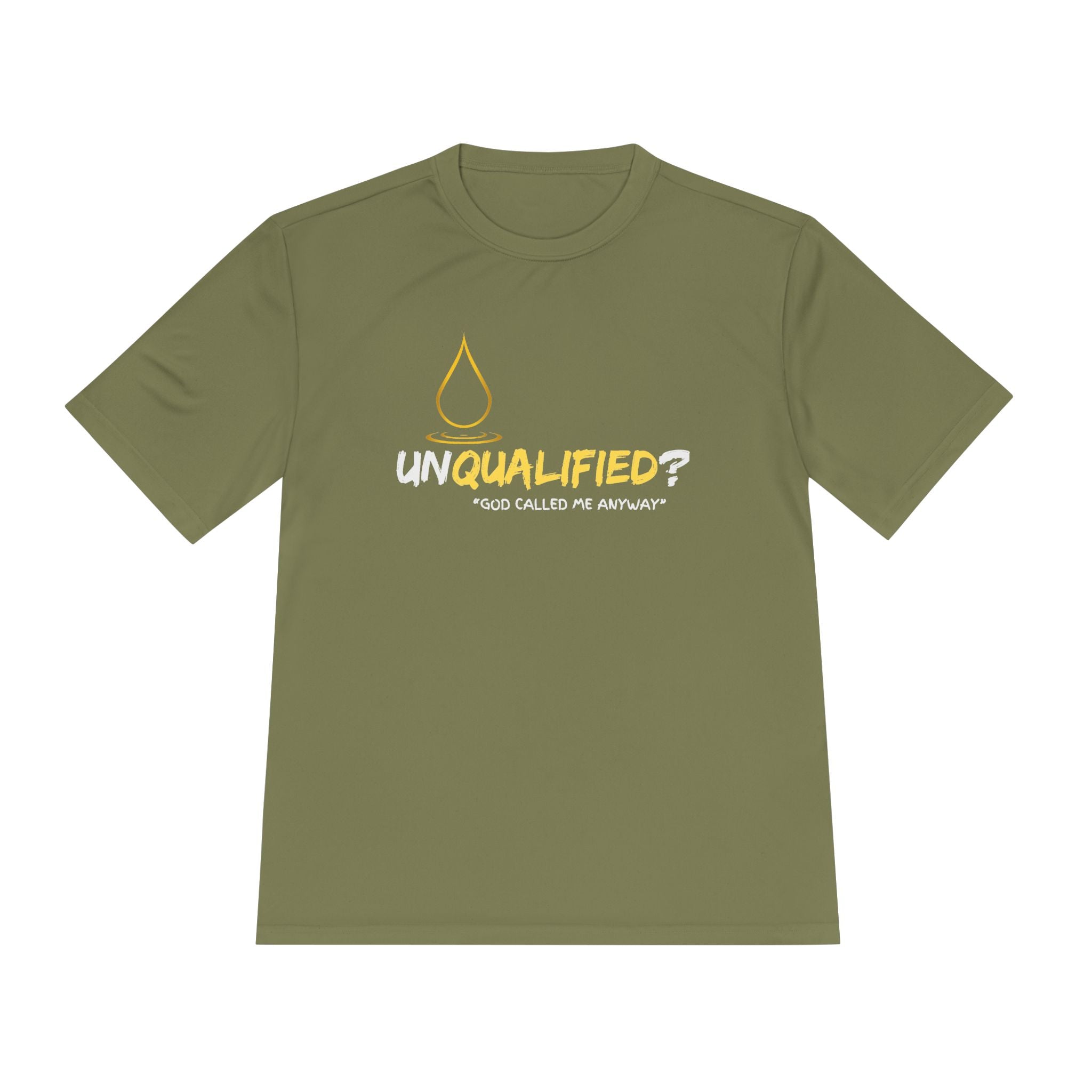 Collection of Unisex Moisture Wicking Tee - 'UNQUALIFIED?' Performance Shirt for Athletes in a gallery layout