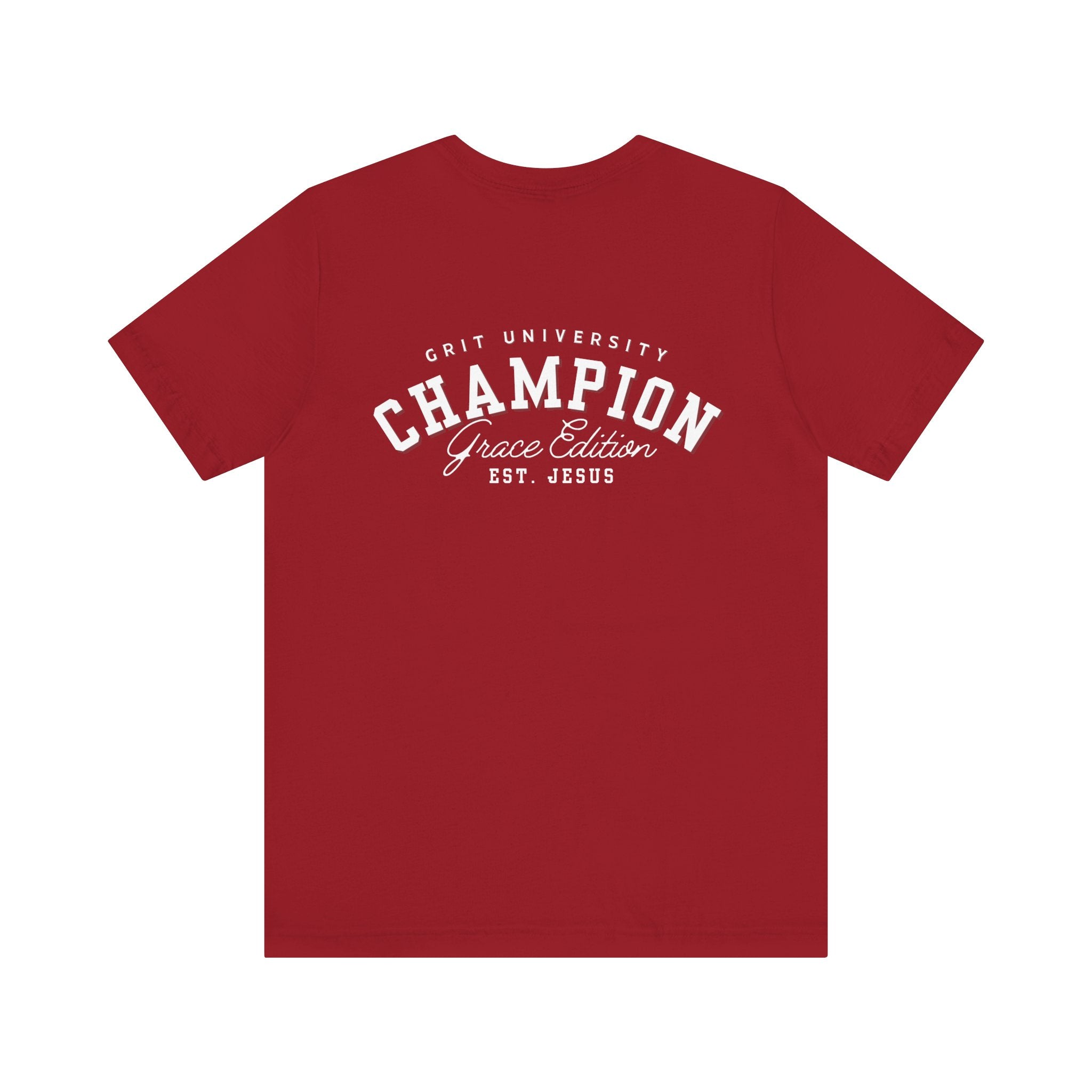 Collection of Champion Spirit Unisex Tee, Motivational T-Shirt for Everyday Wear, Ideal for College Students, Athletes, Gift for Graduates in a gallery layout