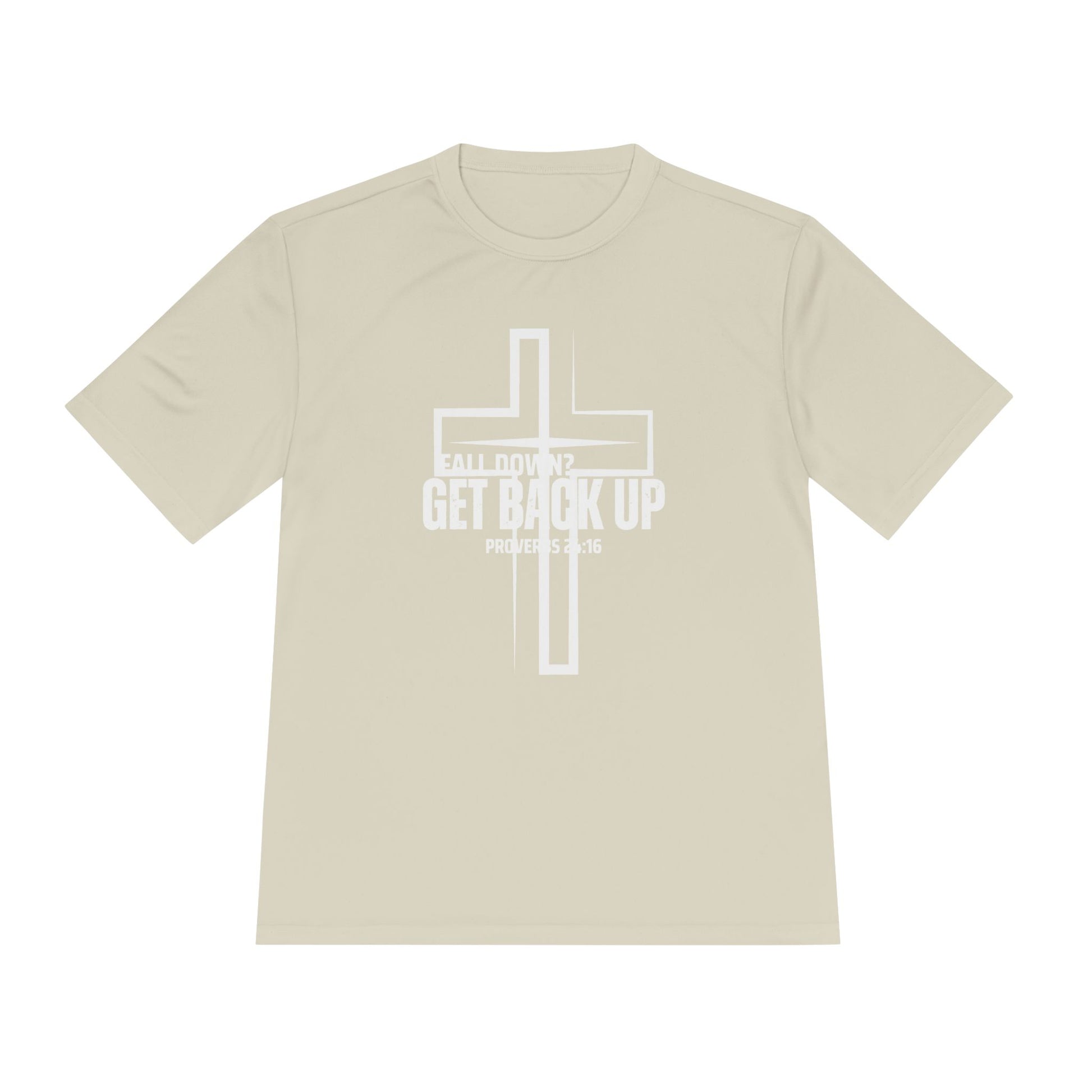 Unisex Moisture Wicking Tee - 'Get Back Up' Inspirational Christian Shirt