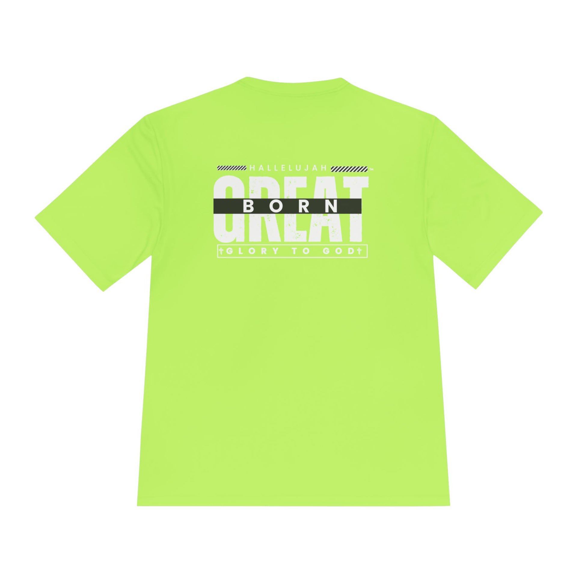 Inspirational Unisex Moisture Wicking Tee - 'Born Great' Design