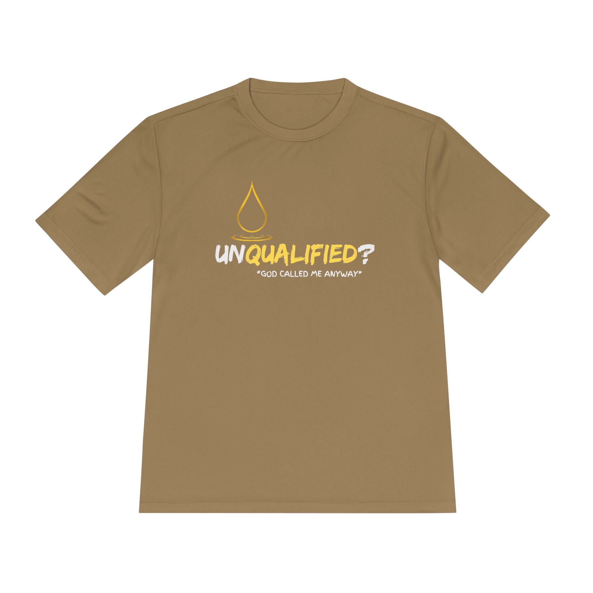 Collection of Unisex Moisture Wicking Tee - 'UNQUALIFIED?' Performance Shirt for Athletes in a gallery layout