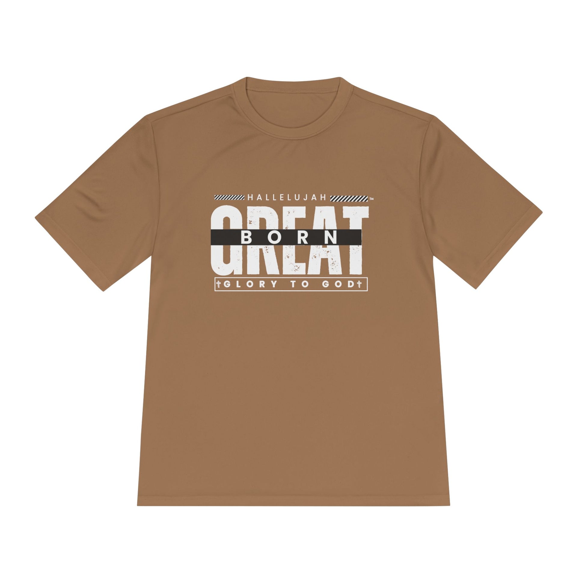 Inspirational Unisex Moisture Wicking Tee - 'Born Great' Design