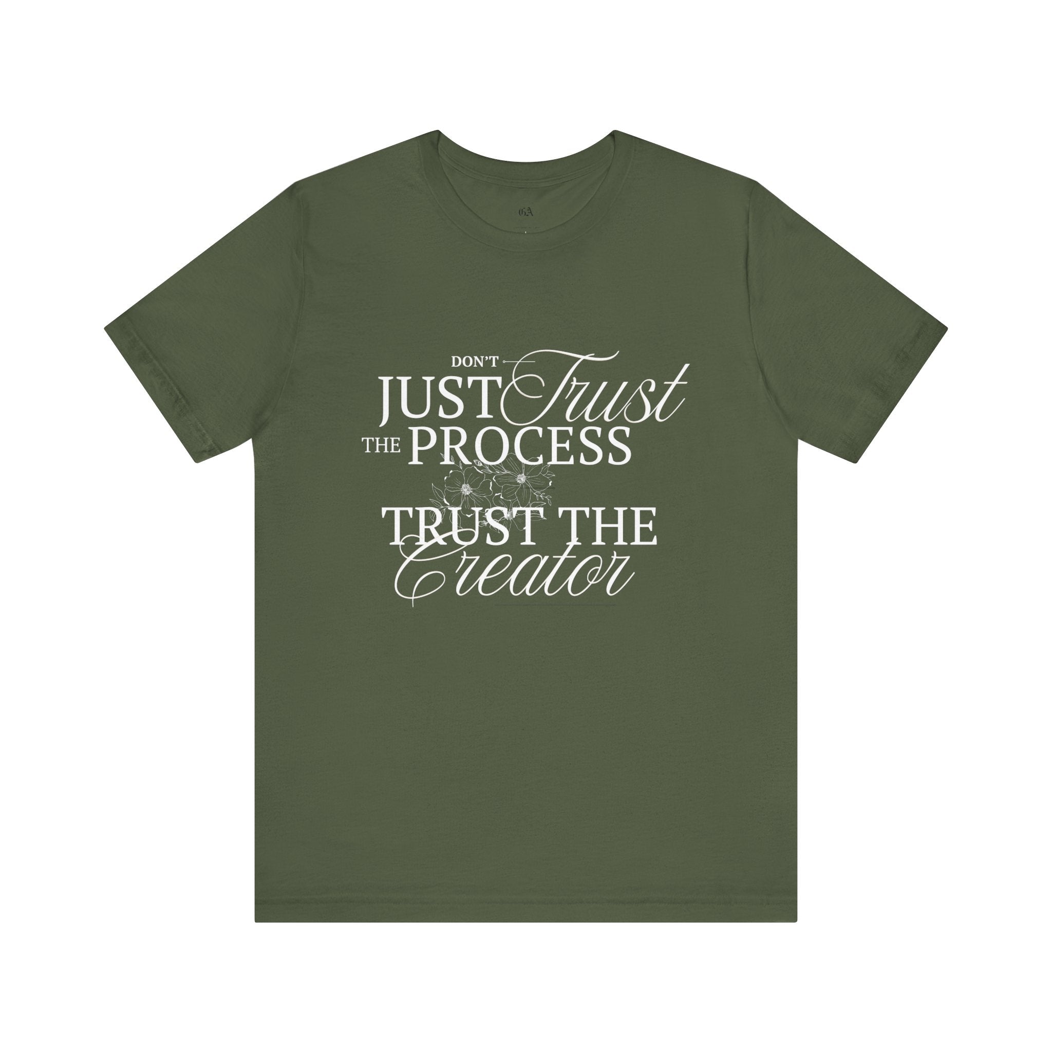 Collection of Women's Edition Inspirational Trust the Creator Tee, Motivational Shirt, Gift for Creatives, Unisex Graphic Tee, Relaxed Fit Everyday Wear in a gallery layout
