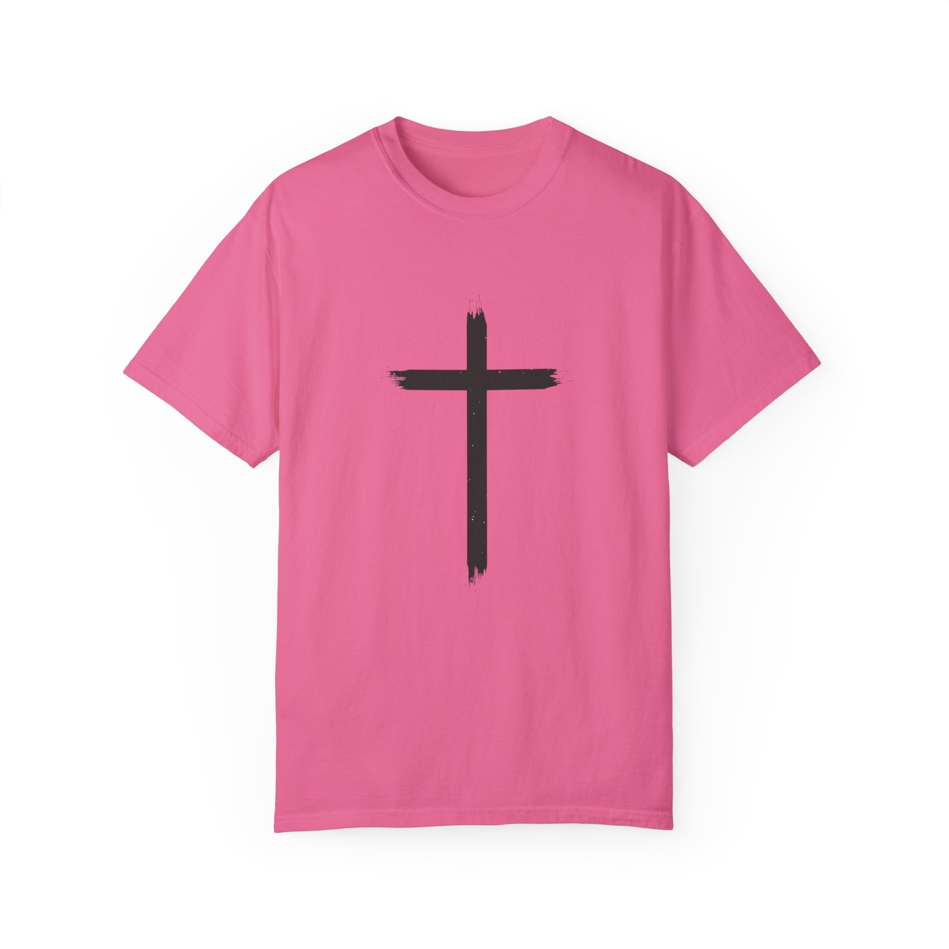 Unisex Garment-Dyed T-Shirt with Cross Design - Faith-Inspired Apparel