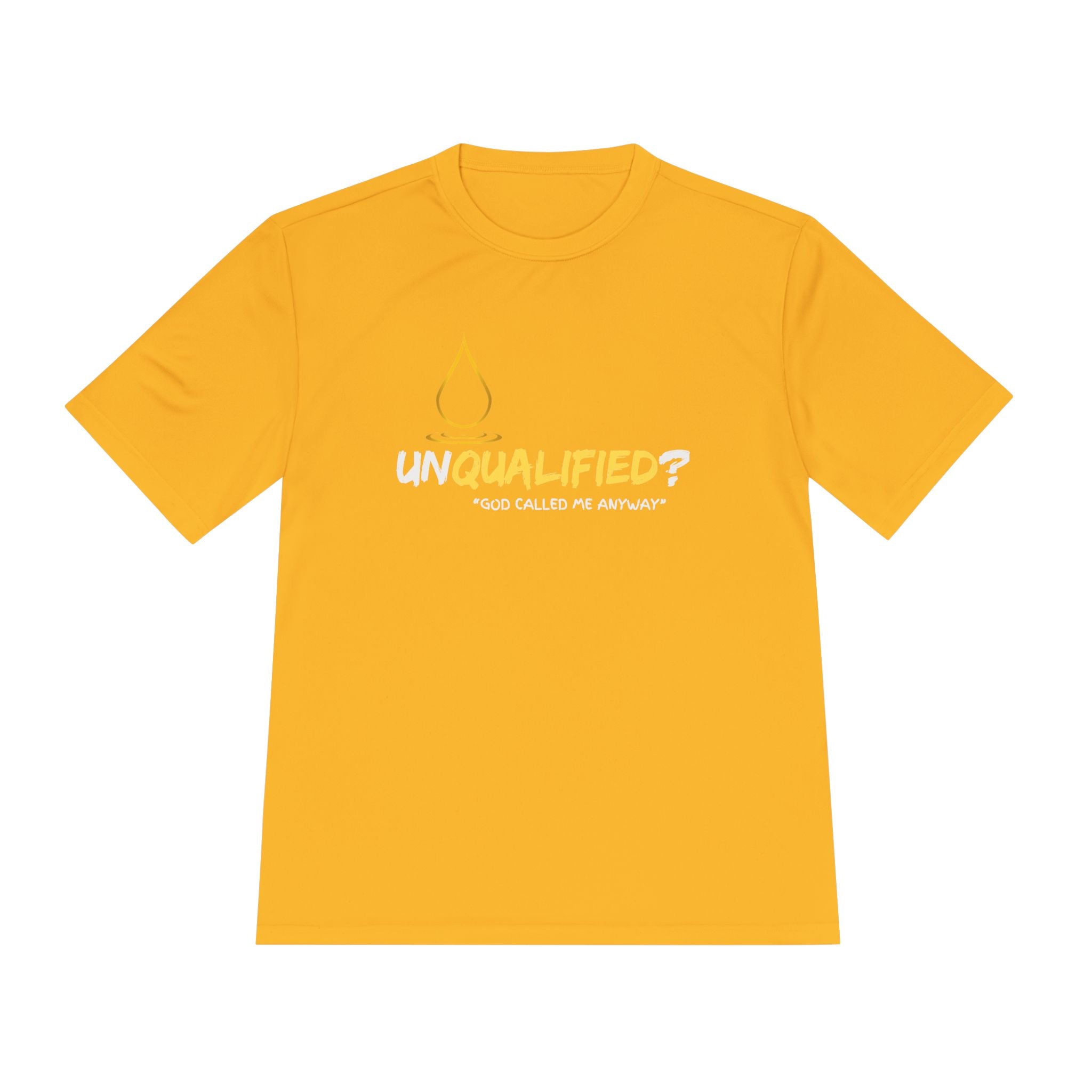 Collection of Unisex Moisture Wicking Tee - 'UNQUALIFIED?' Performance Shirt for Athletes in a gallery layout