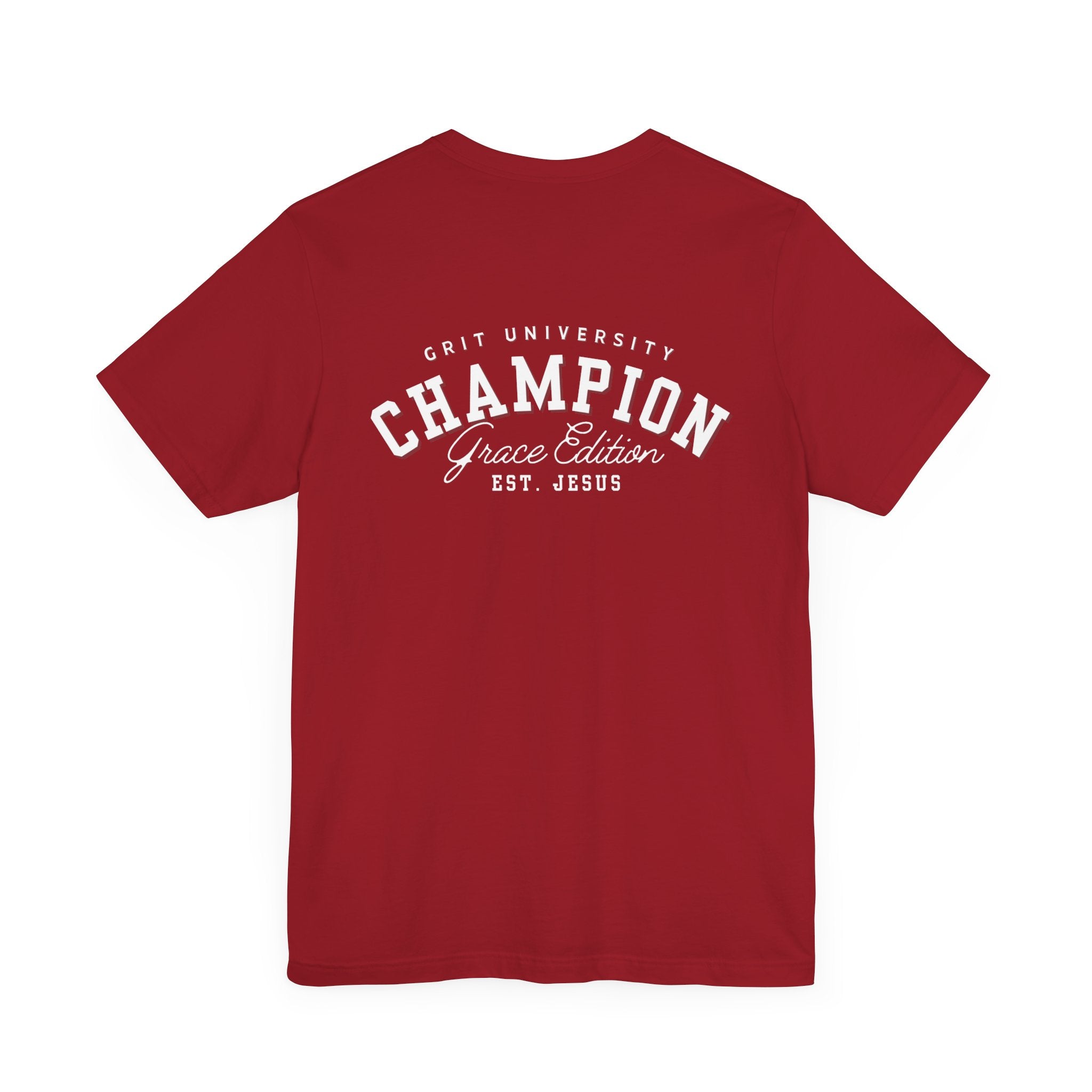 Collection of Champion Spirit Unisex Tee, Motivational T-Shirt for Everyday Wear, Ideal for College Students, Athletes, Gift for Graduates in a gallery layout