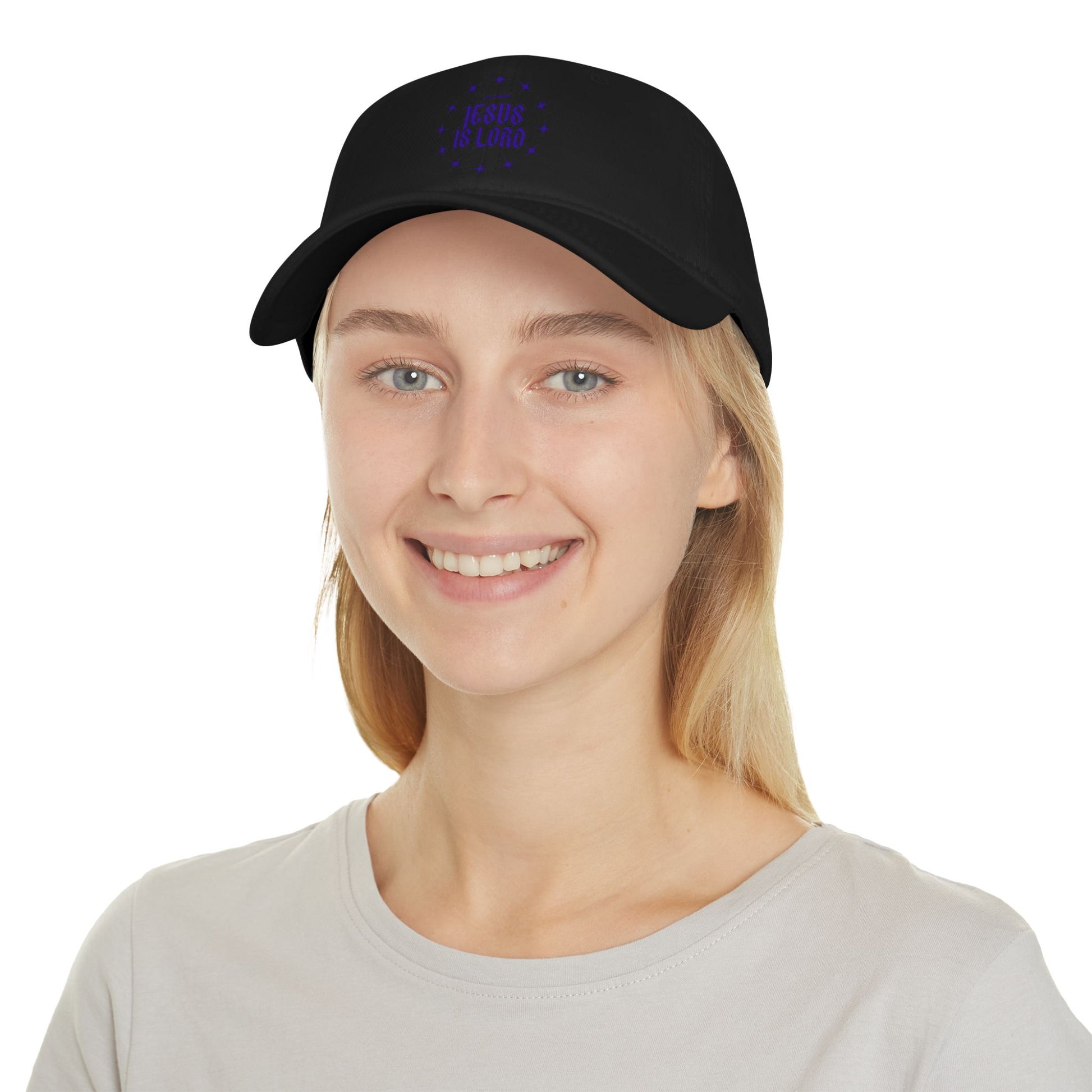 Inspirational Low Profile Baseball Cap - 'Jesus Is Lord' Design
