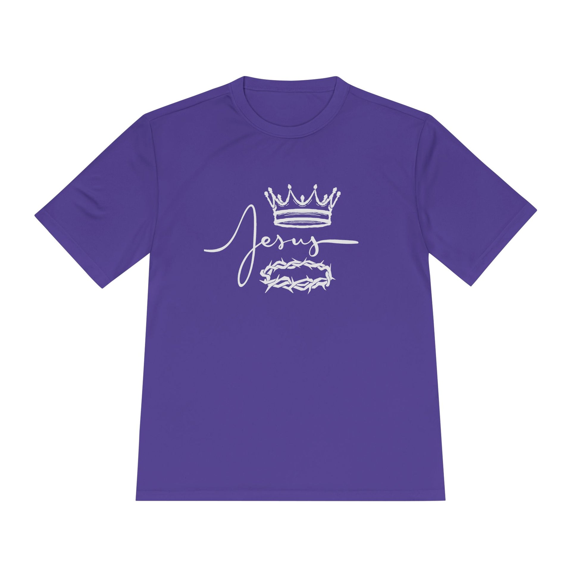 Faith-Inspired Unisex Moisture Wicking Tee - 'Jesus' Crown Design