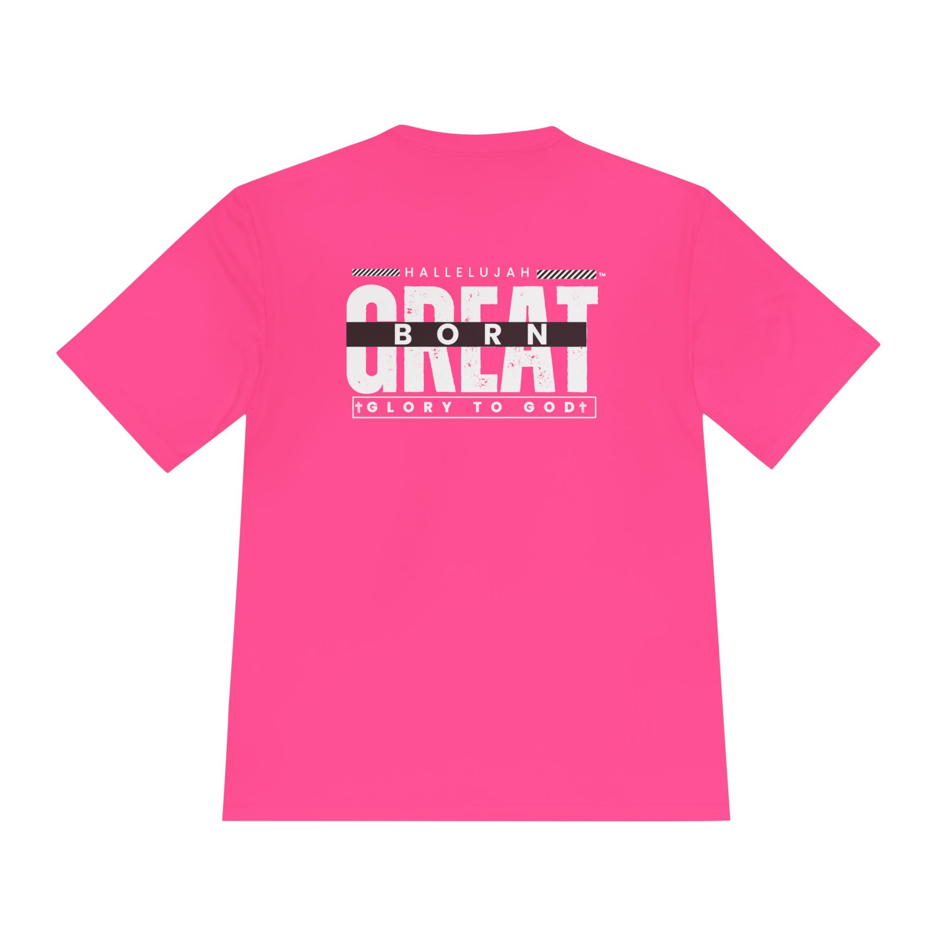 Inspirational Unisex Moisture Wicking Tee - 'Born Great' Design