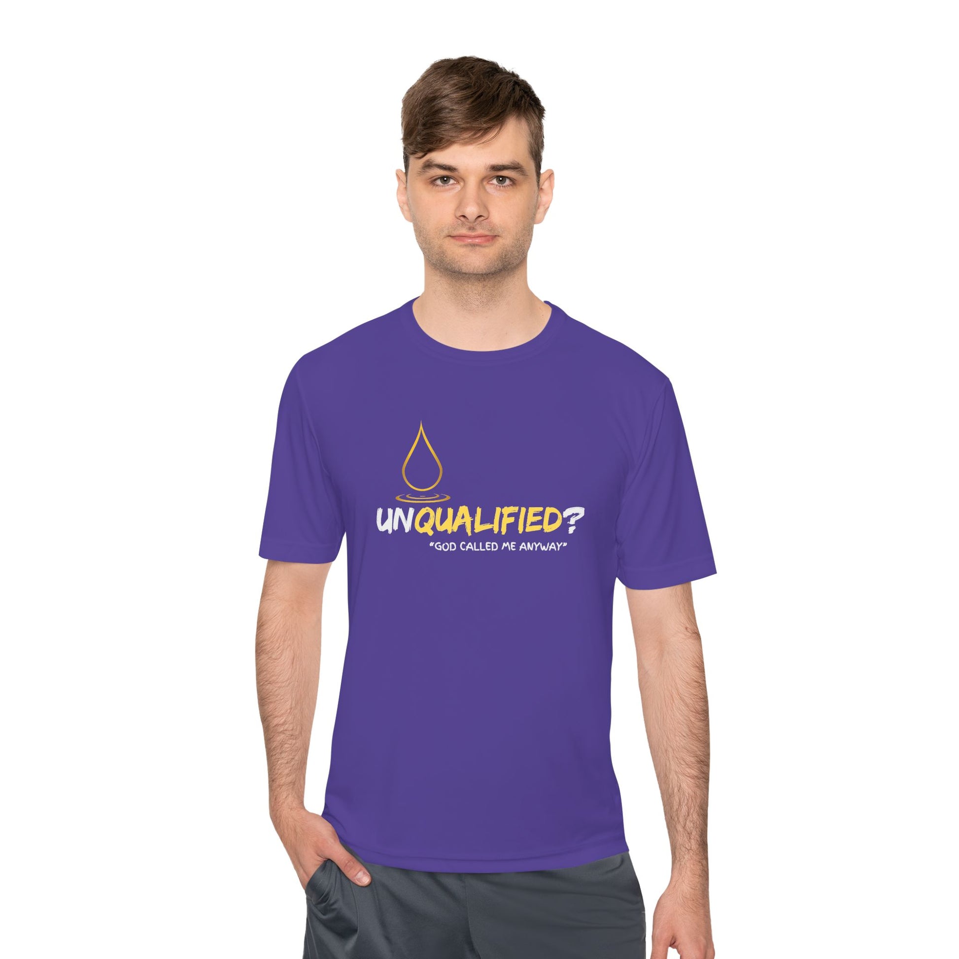 Unisex Moisture Wicking Tee - 'UNQUALIFIED?' Performance Shirt for Athletes