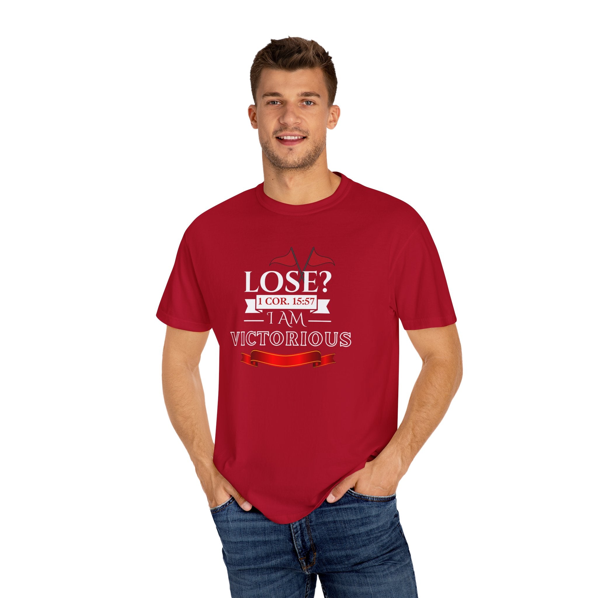 Collection of Victorious Faith Unisex T-Shirt - Lose? I Am Victorious - Inspirational Christian Apparel in a gallery layout