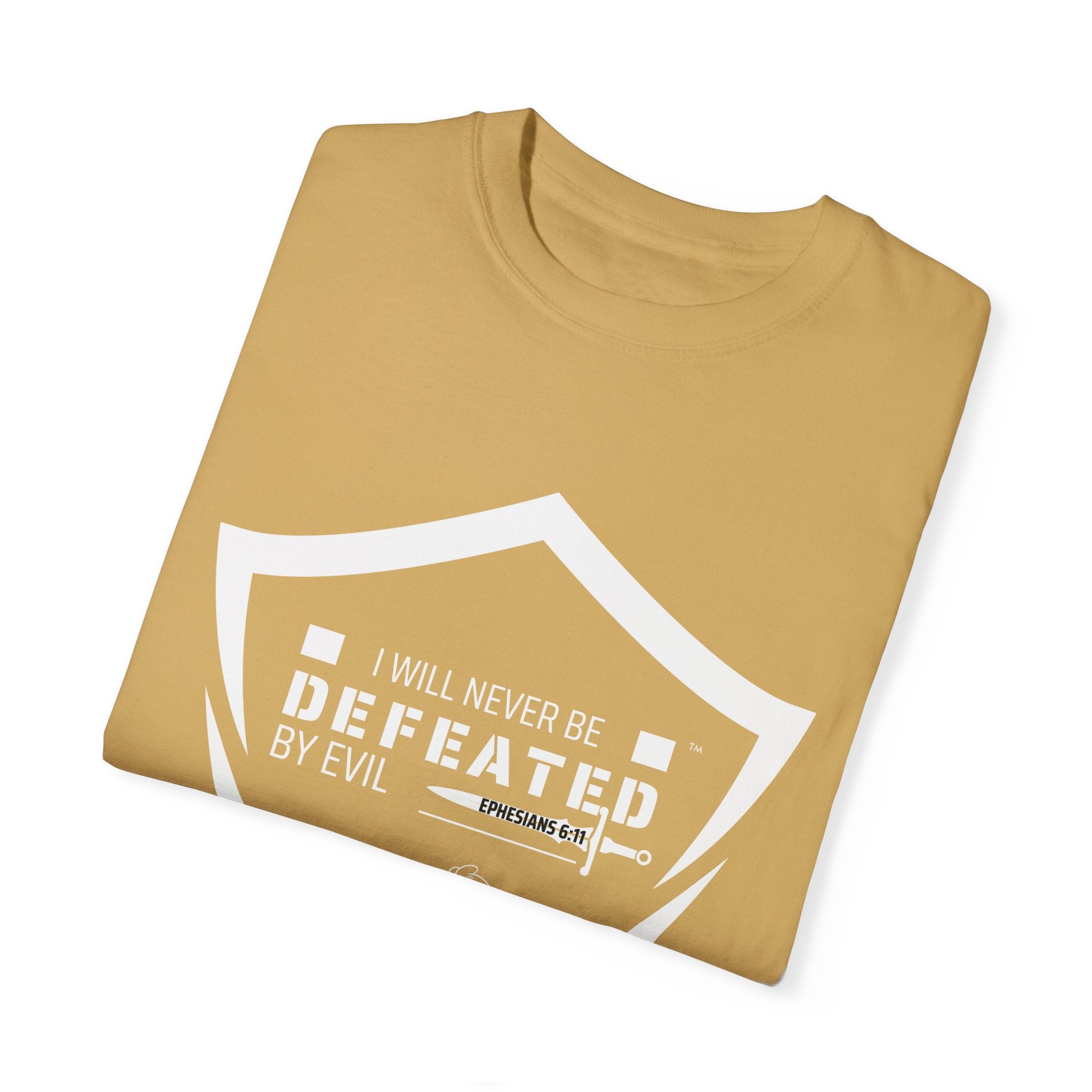 Collection of I Will Never Be Defeated T-Shirt | Unisex Garment in a gallery layout