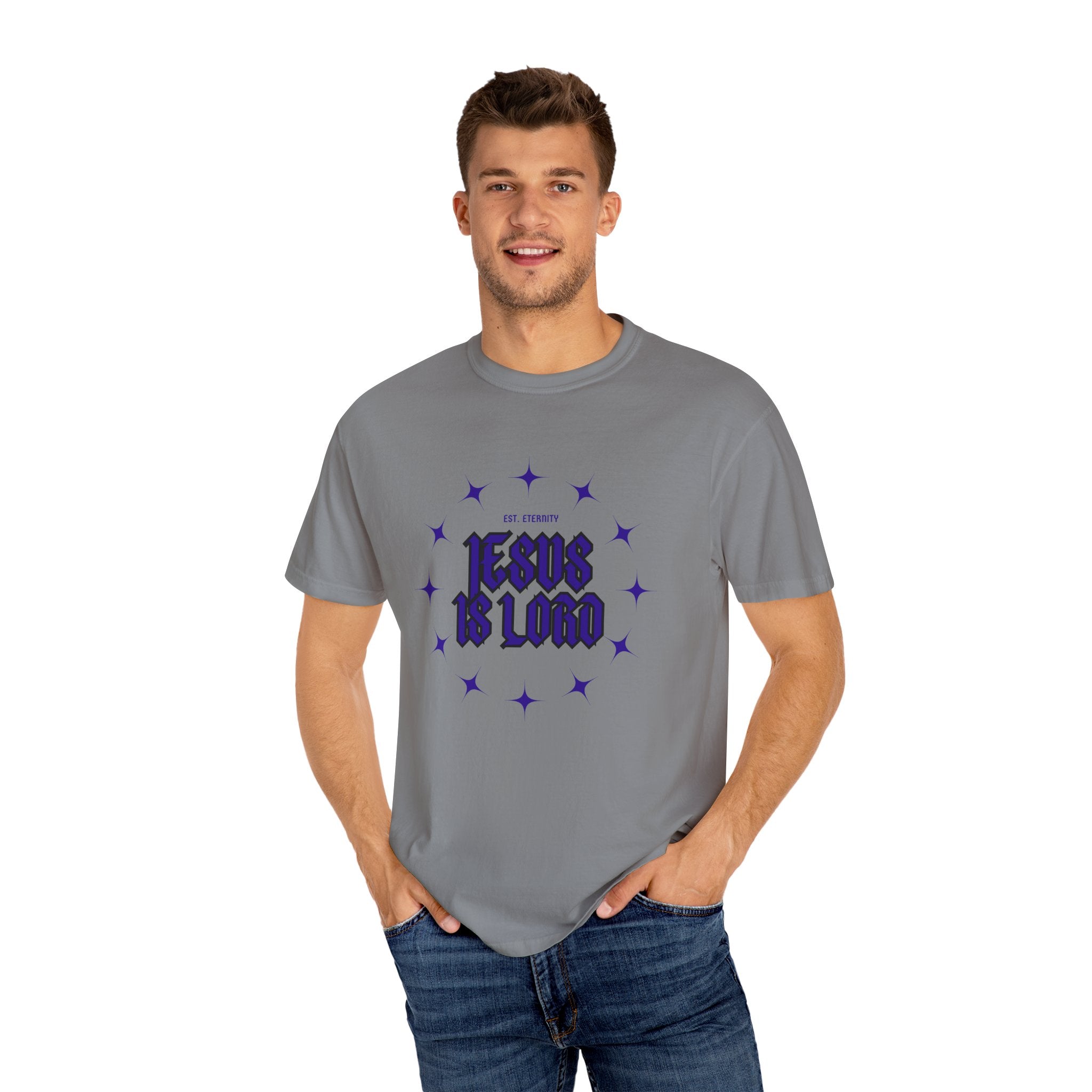 Collection of Inspirational Unisex T-Shirt - 'Jesus is Lord' Design - Perfect for Faith-Based Celebrations in a gallery layout