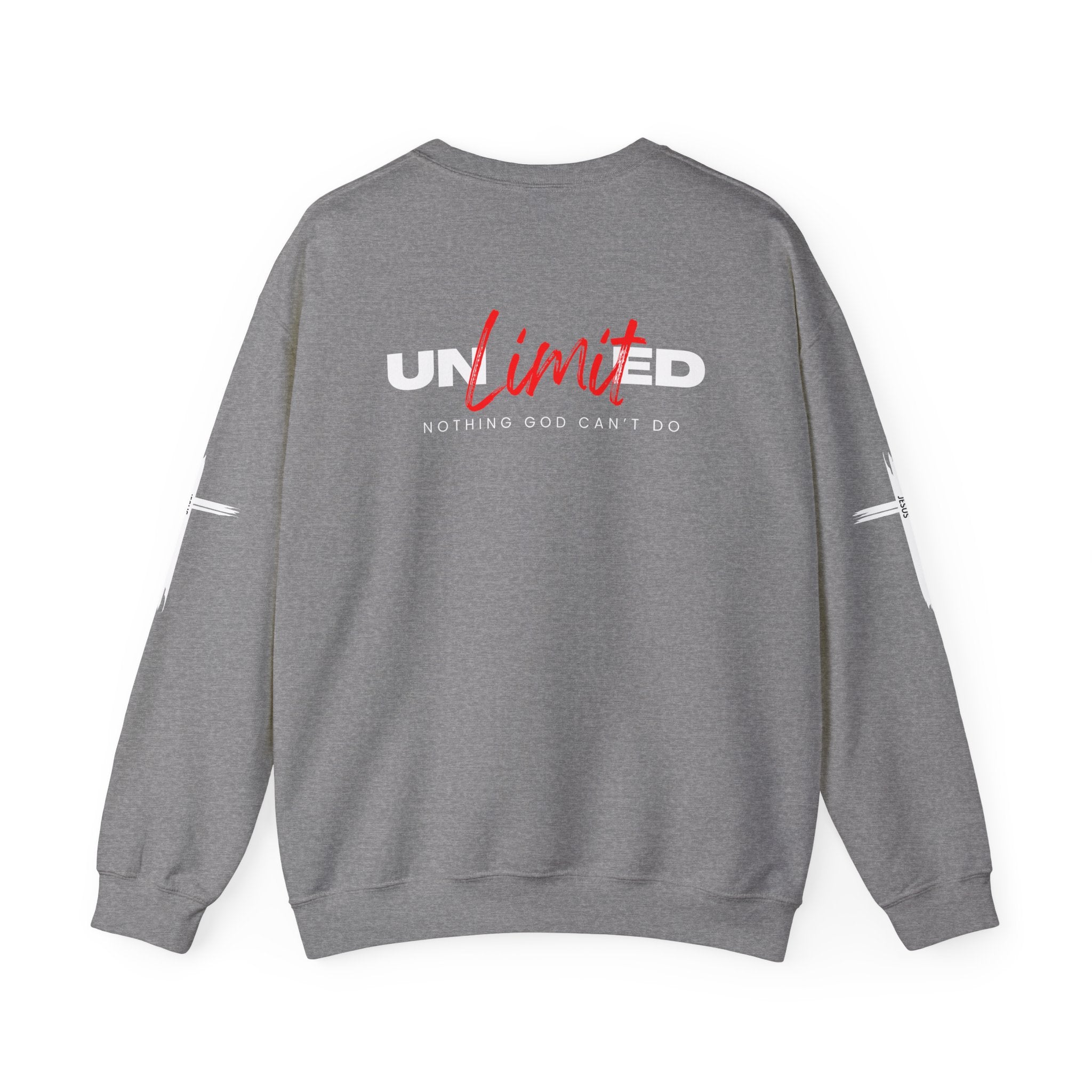 Collection of Unlimited "Nothing God Can't Do" Crewneck Sweatshirt - Motivational Everyday Wear in a gallery layout