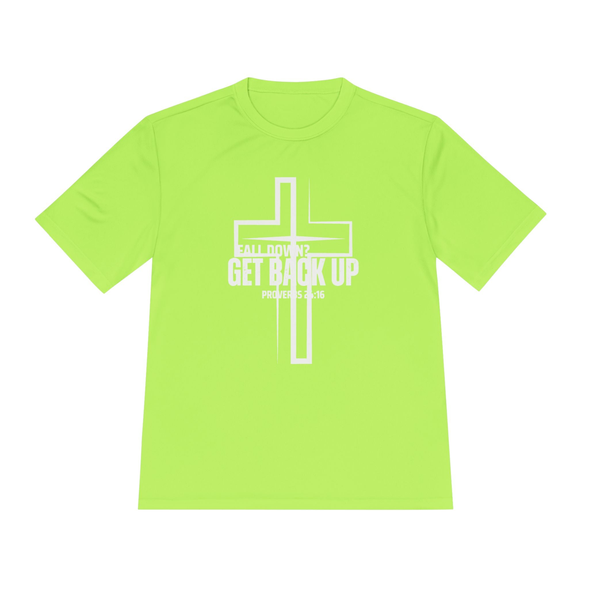 Collection of Unisex Moisture Wicking Tee - 'Get Back Up' Inspirational Christian Shirt in a gallery layout