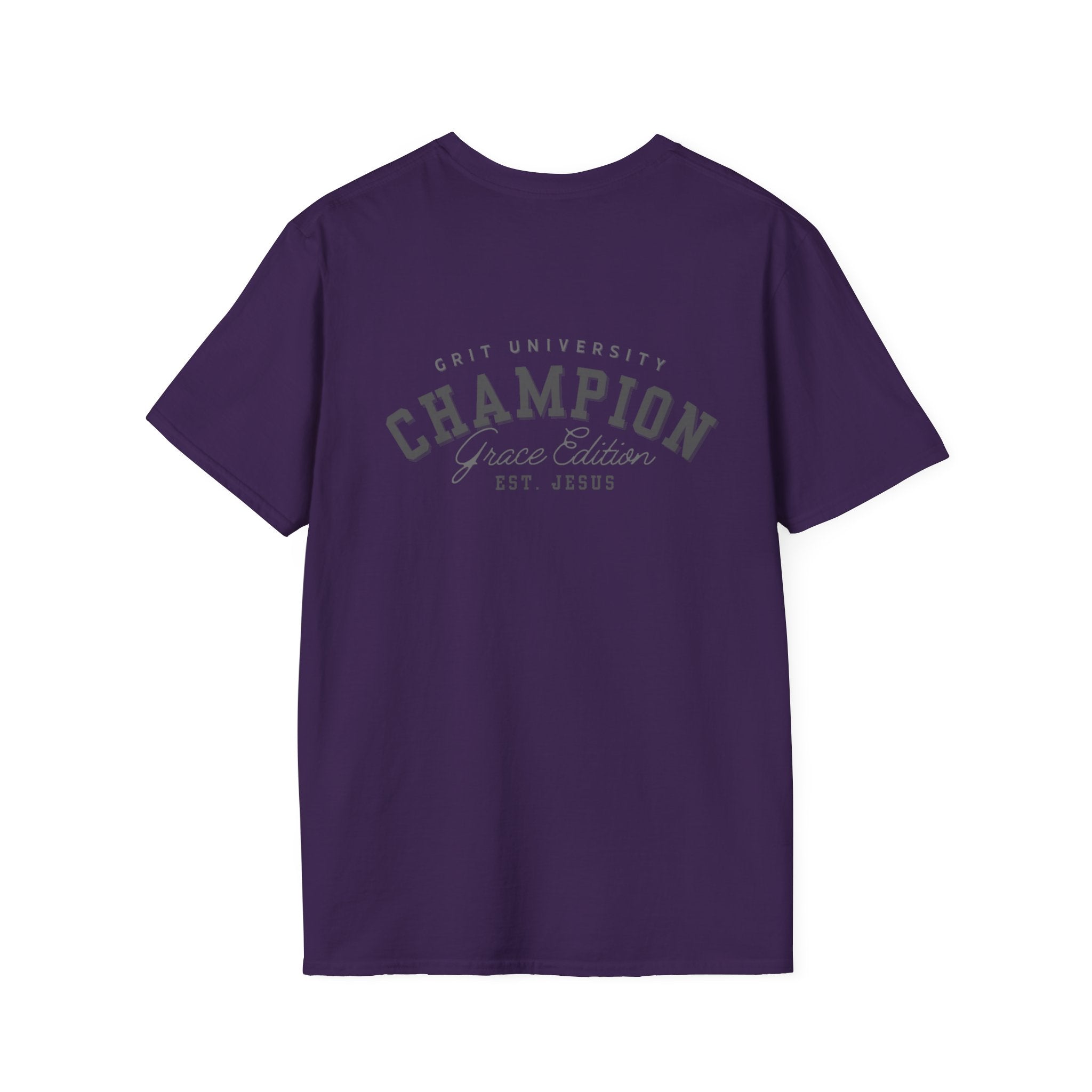 Collection of Christian Champion T-Shirt, Inspirational Tee, Faith Apparel, Gift for Believers, Grace Edition, Everyday Wear in a gallery layout