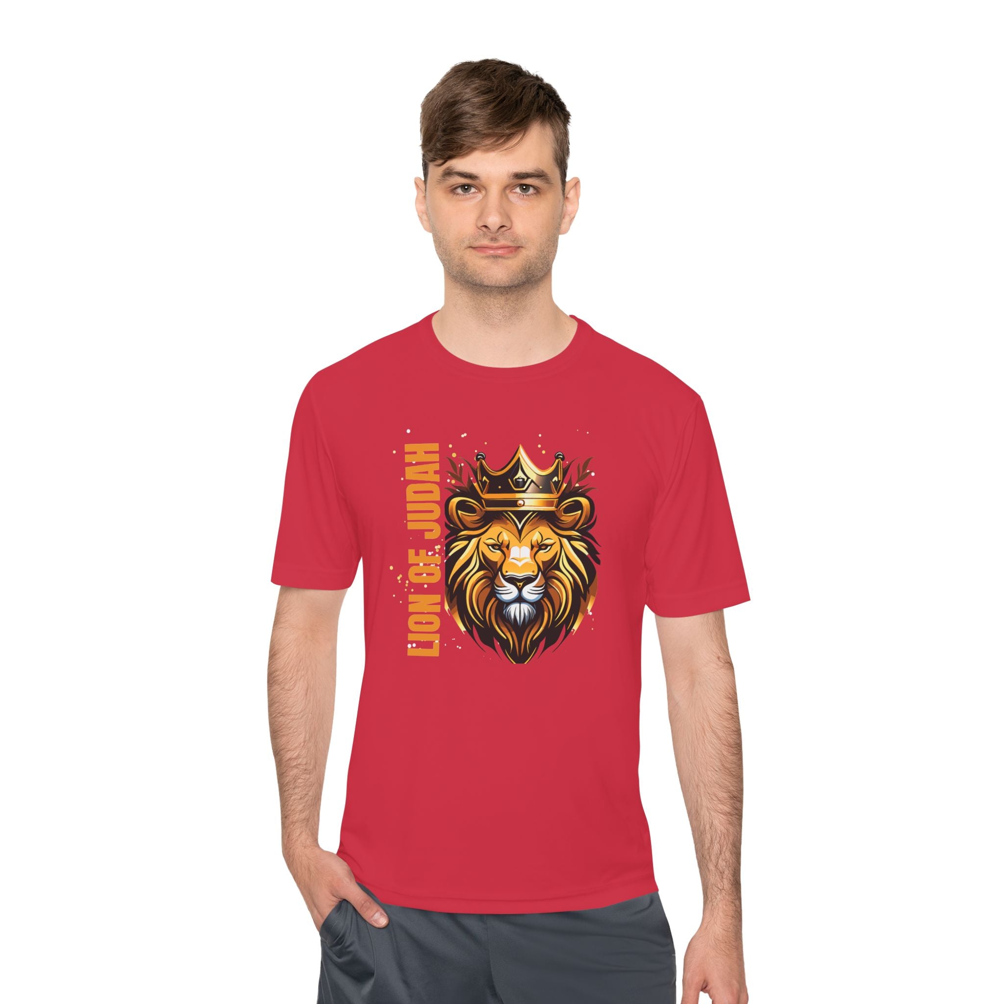 Collection of Lion of Judah Unisex Moisture Wicking Tee - Stylish Performance Shirt for Active Lifestyle in a gallery layout