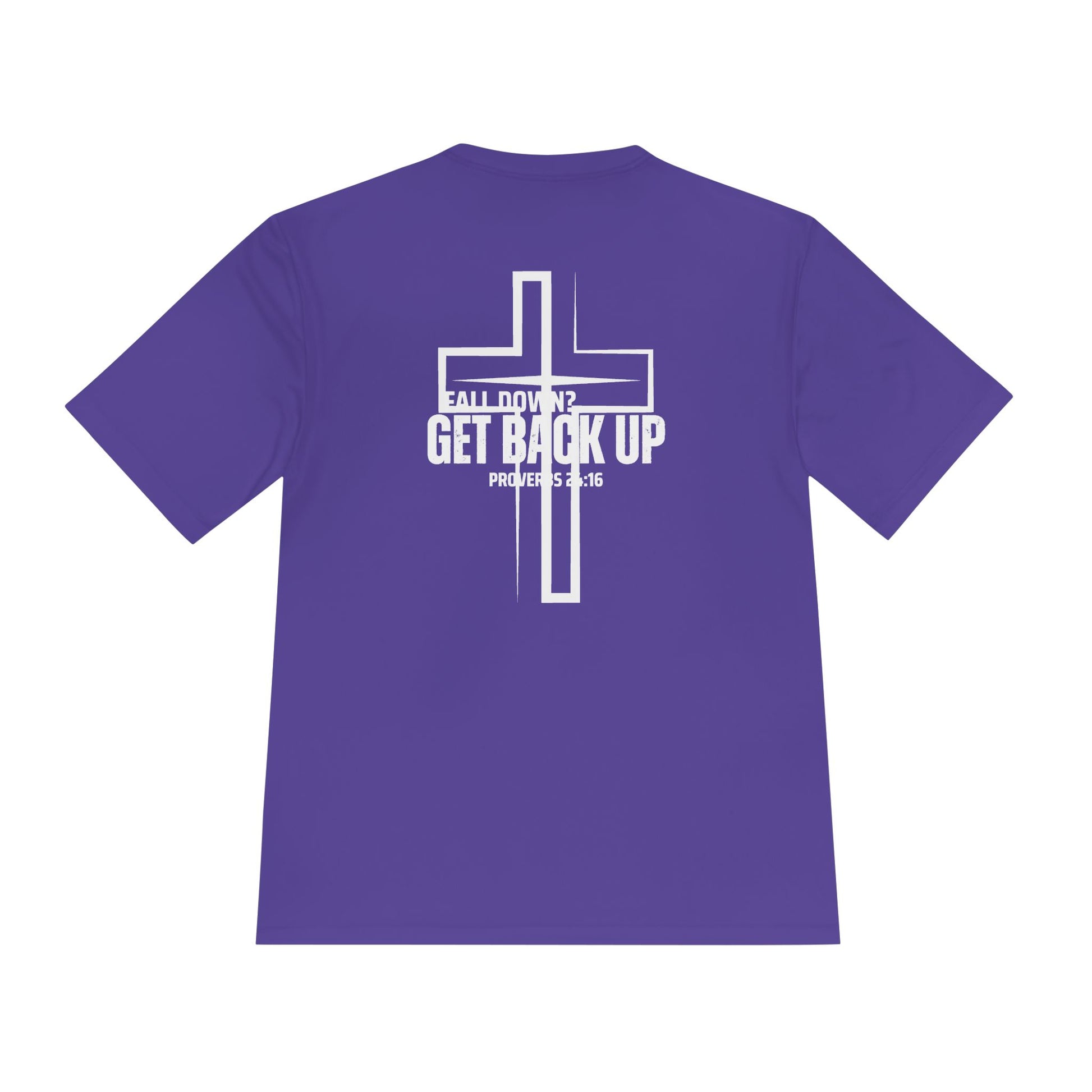 Unisex Moisture Wicking Tee - 'Get Back Up' Inspirational Christian Shirt