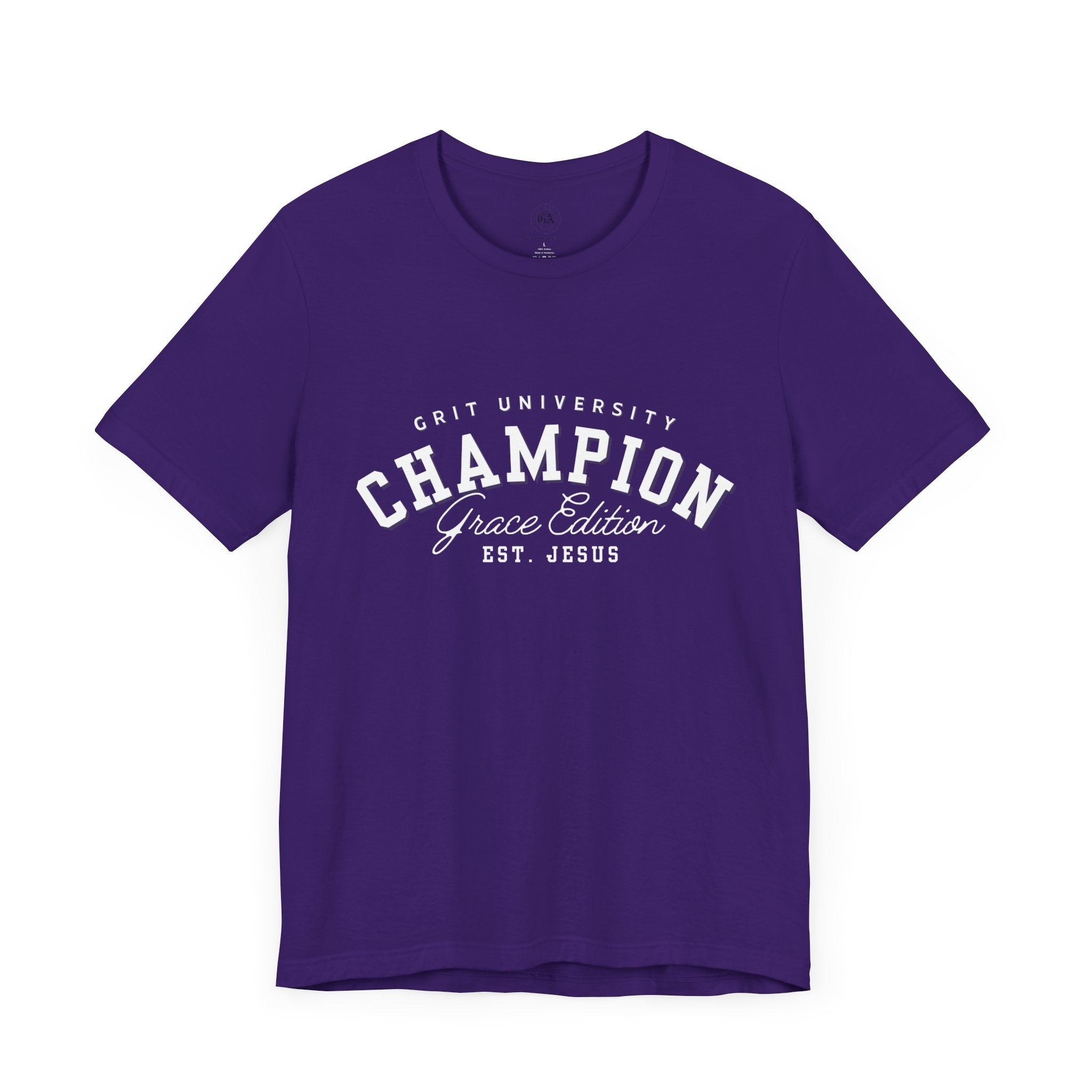 Collection of Champion Spirit Unisex Tee, Motivational T-Shirt for Everyday Wear, Ideal for College Students, Athletes, Gift for Graduates in a gallery layout