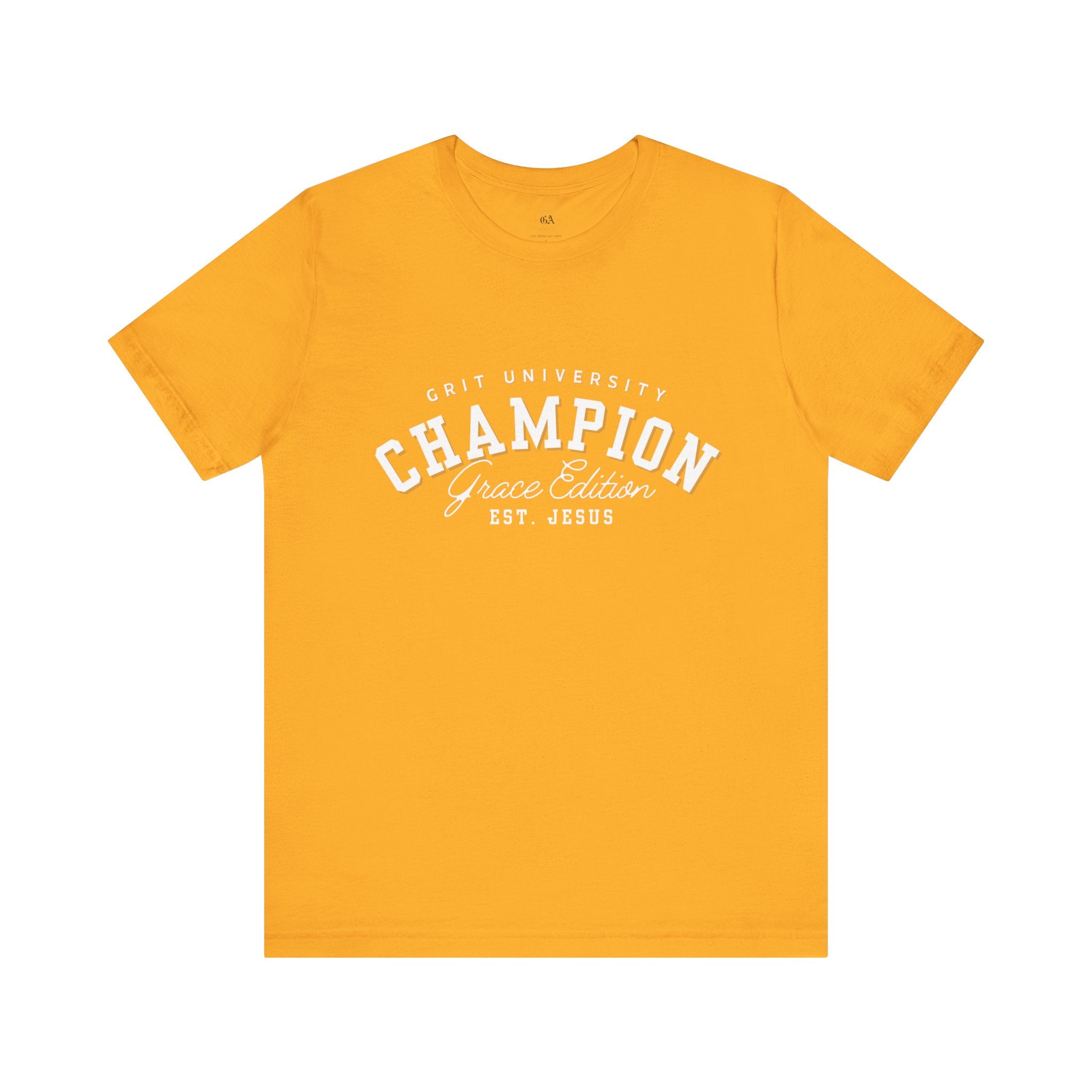Collection of Champion Spirit Unisex Tee, Motivational T-Shirt for Everyday Wear, Ideal for College Students, Athletes, Gift for Graduates in a gallery layout