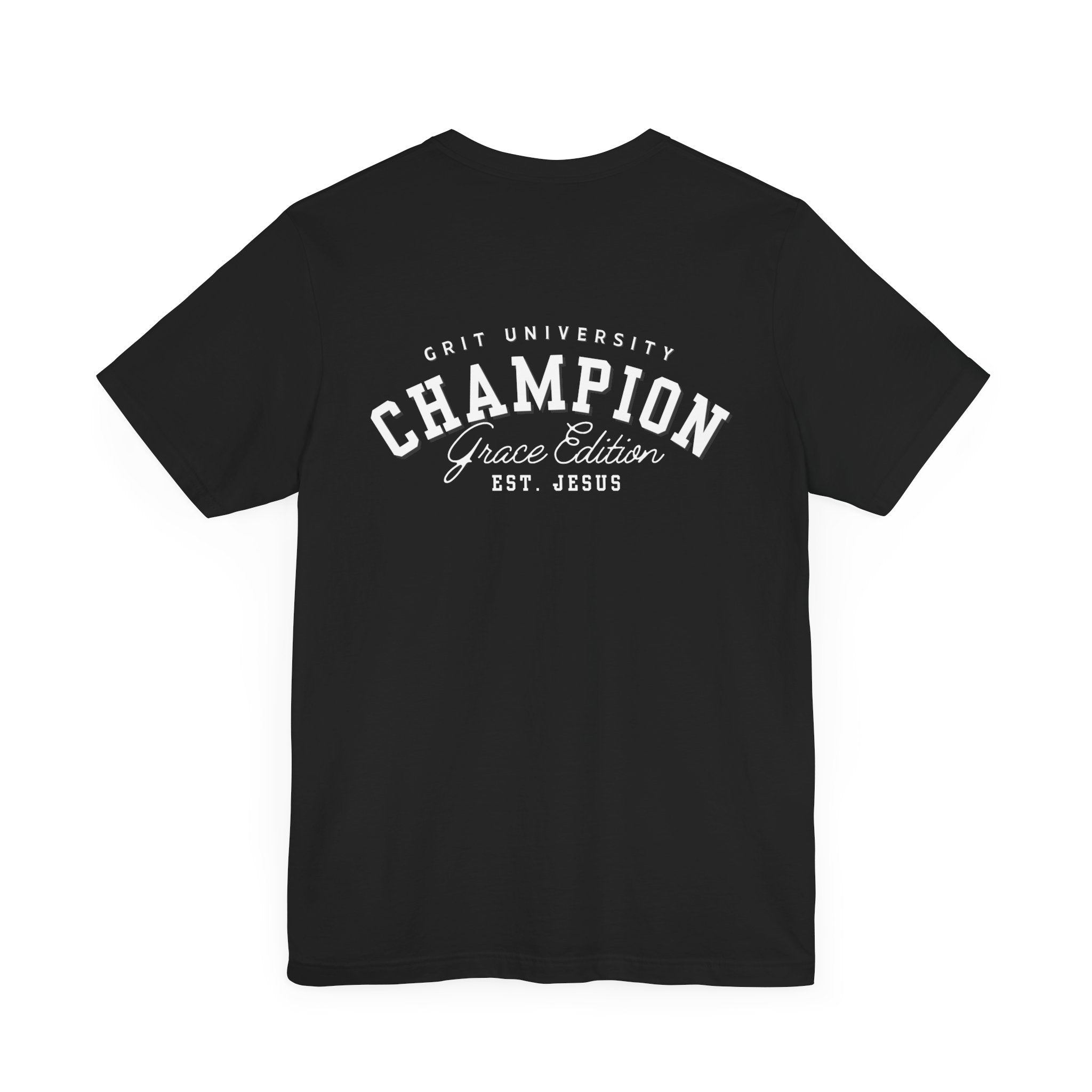 Collection of Champion Spirit Unisex Tee, Motivational T-Shirt for Everyday Wear, Ideal for College Students, Athletes, Gift for Graduates in a gallery layout