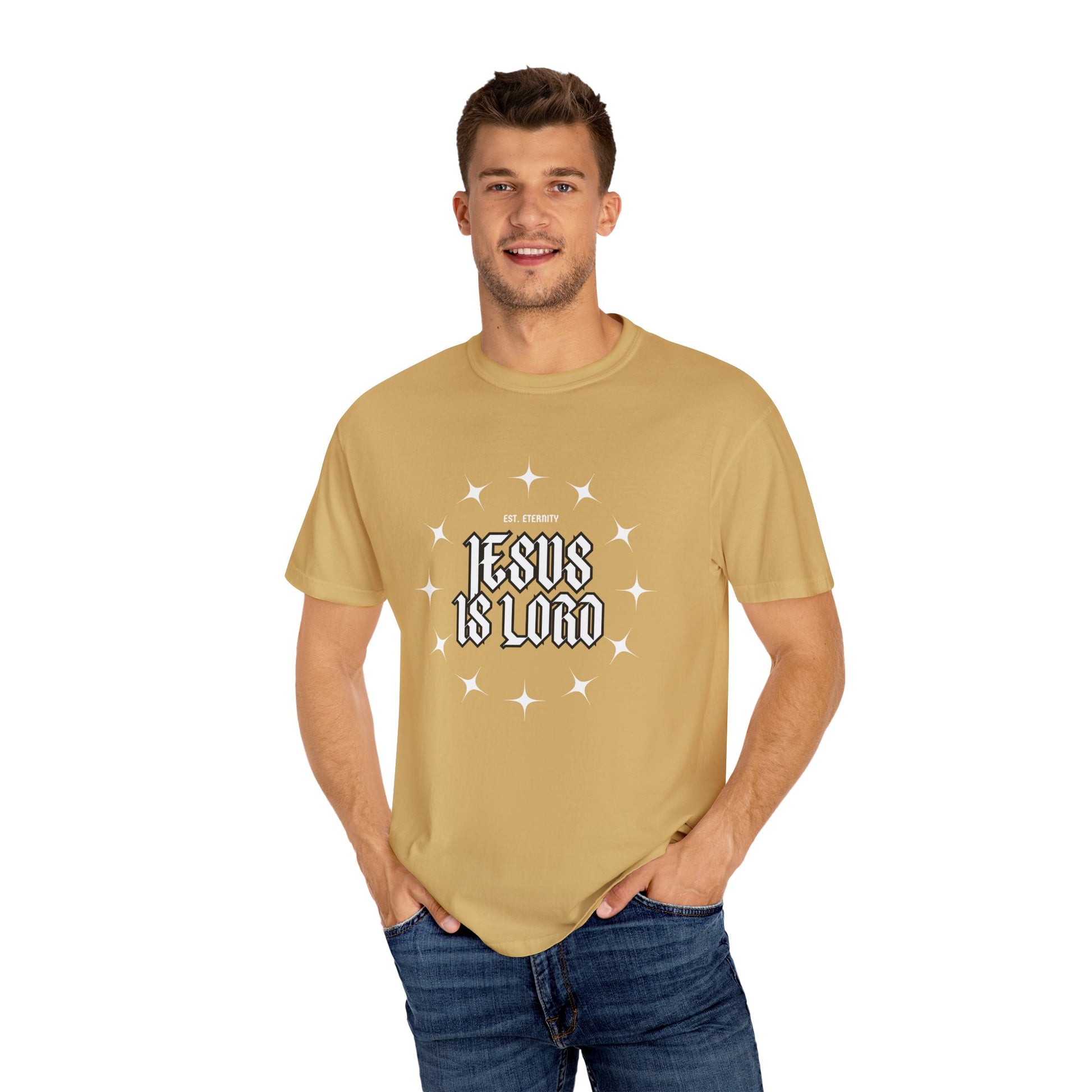 Jesus Is Lord Unisex Garment-Dyed T-Shirt - Faith-Inspired Apparel