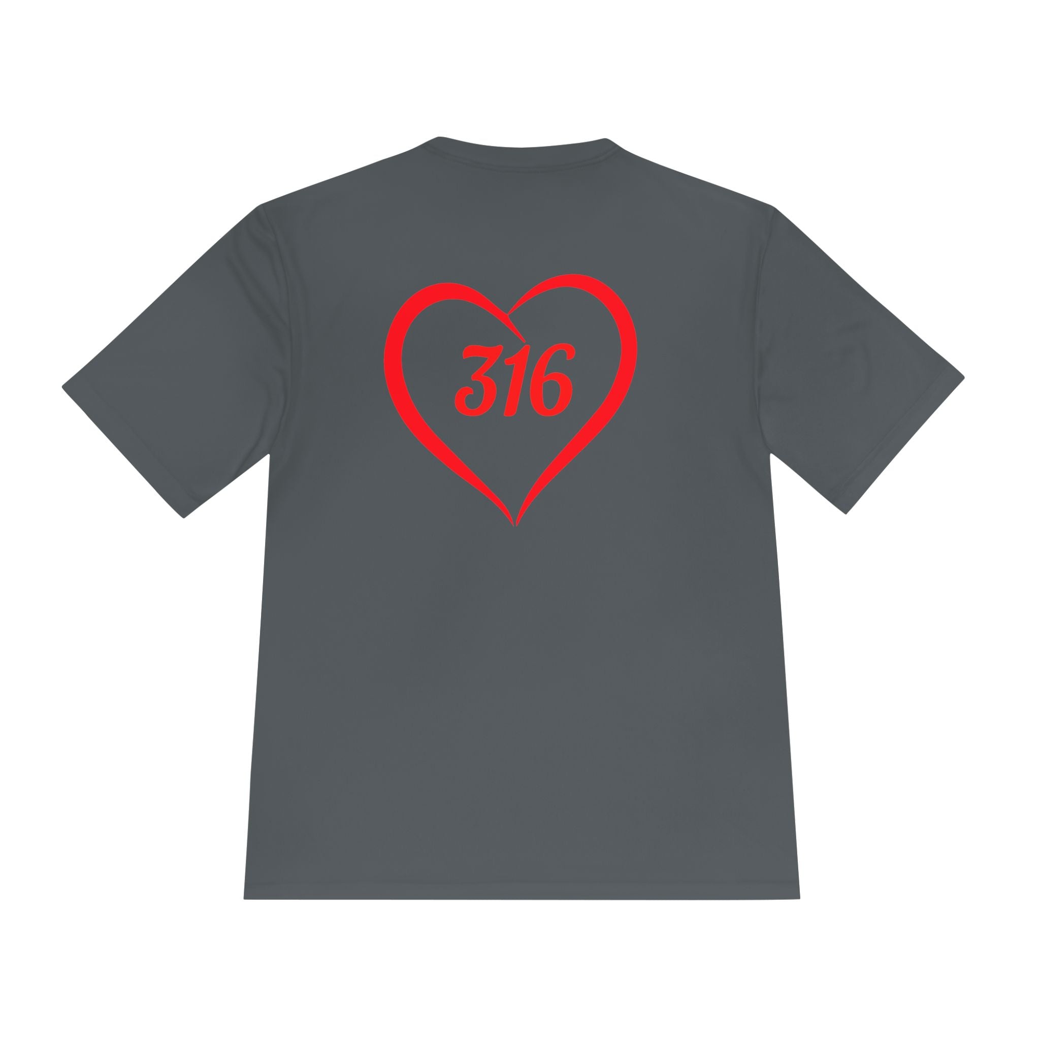 Collection of Unisex Moisture Wicking Tee - Cross and Heart 316 Design in a gallery layout