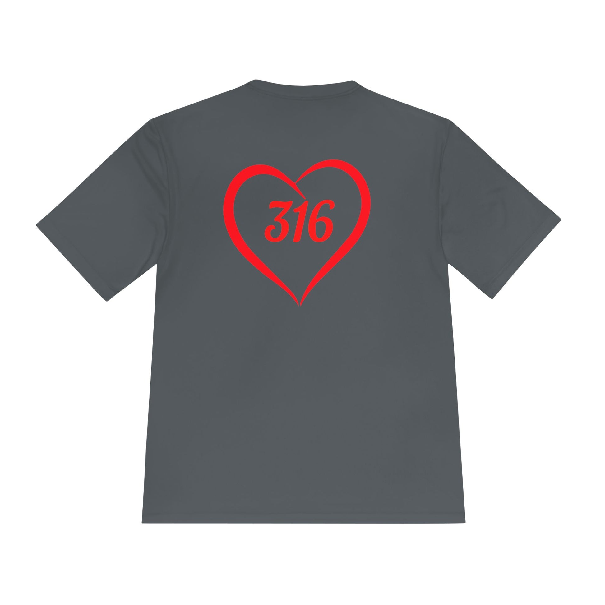 Unisex Moisture Wicking Tee - Cross and Heart 316 Design