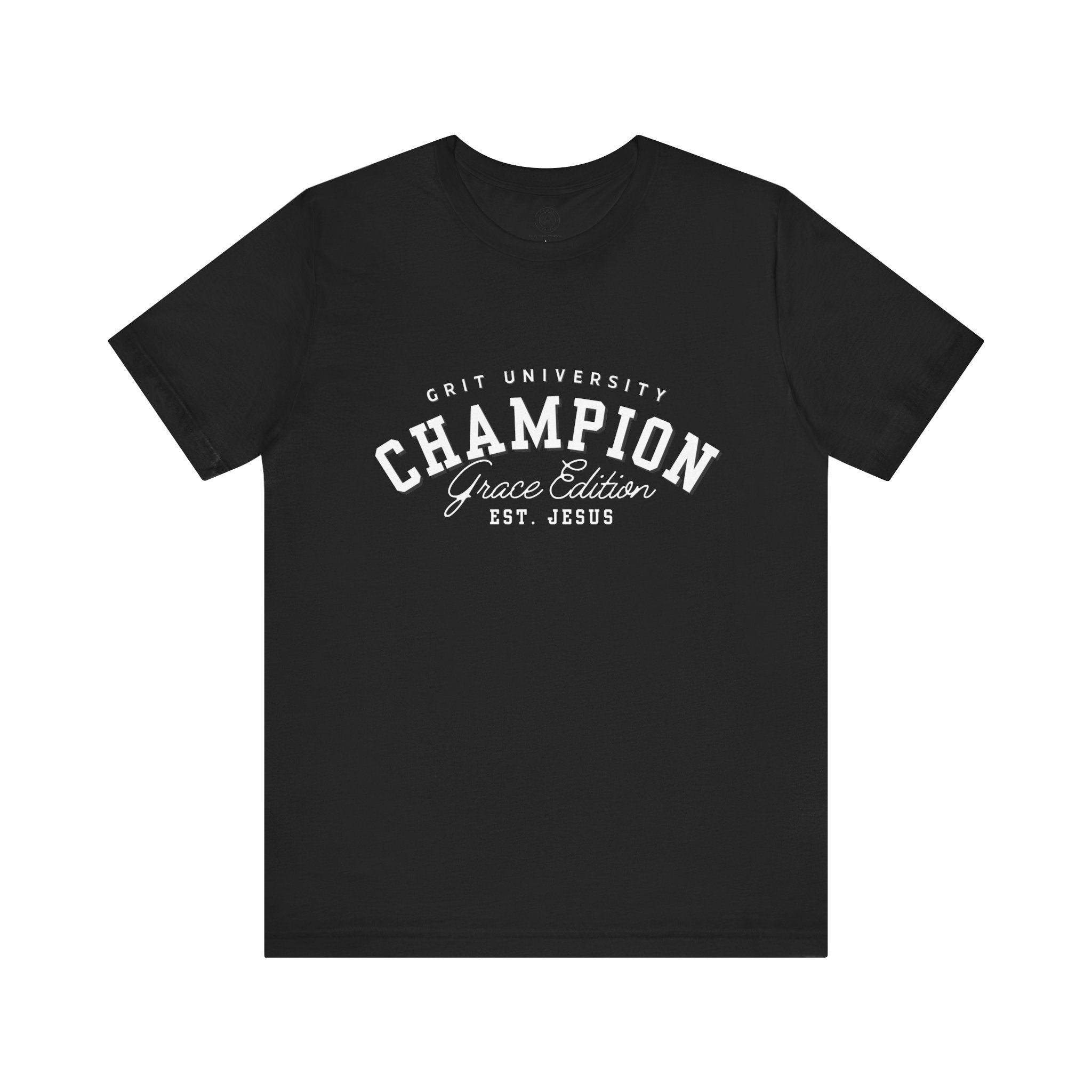 Collection of Champion Spirit Unisex Tee, Motivational T-Shirt for Everyday Wear, Ideal for College Students, Athletes, Gift for Graduates in a gallery layout
