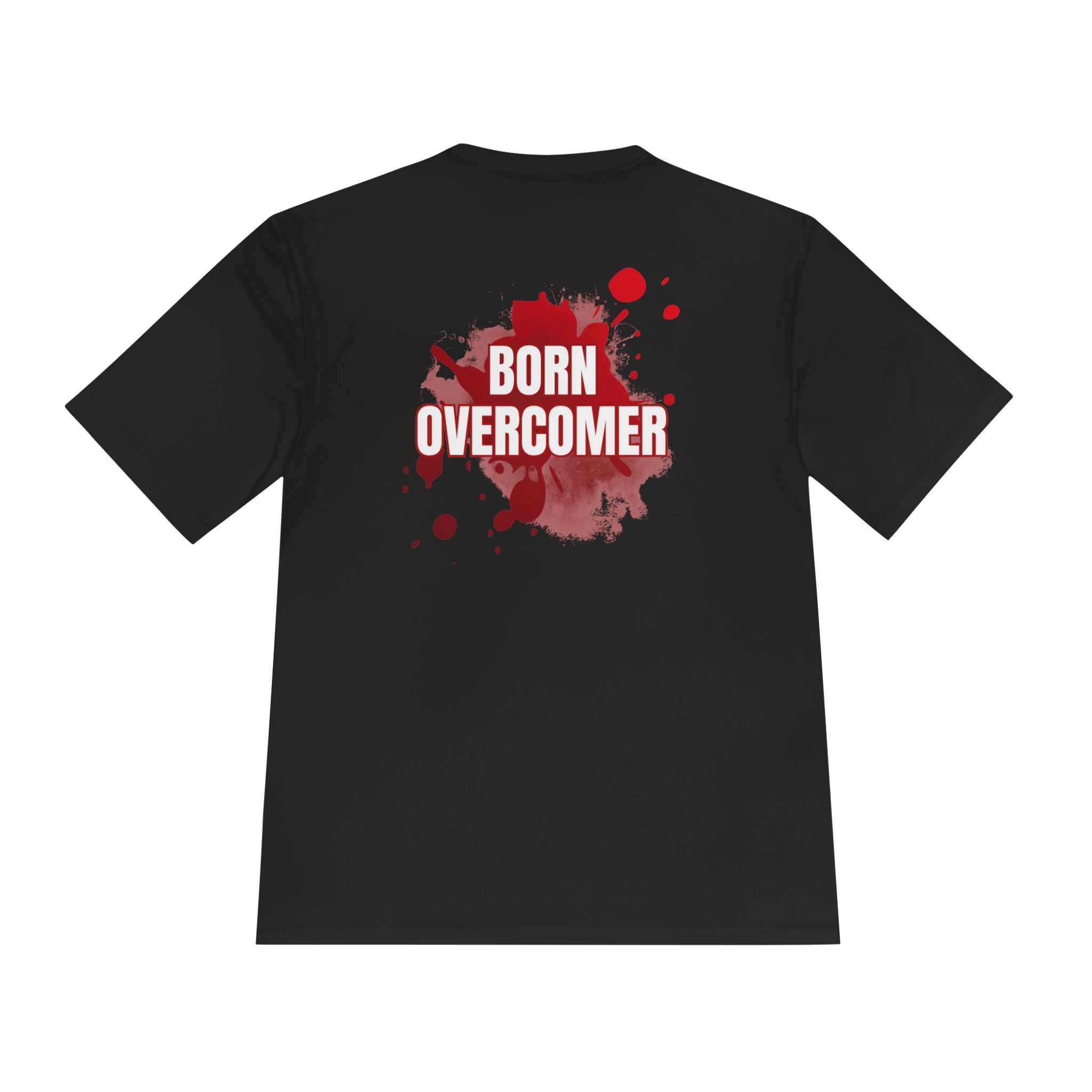 Collection of Born Overcomer Unisex Moisture Wicking Tee - Motivational Fitness Shirt in a gallery layout