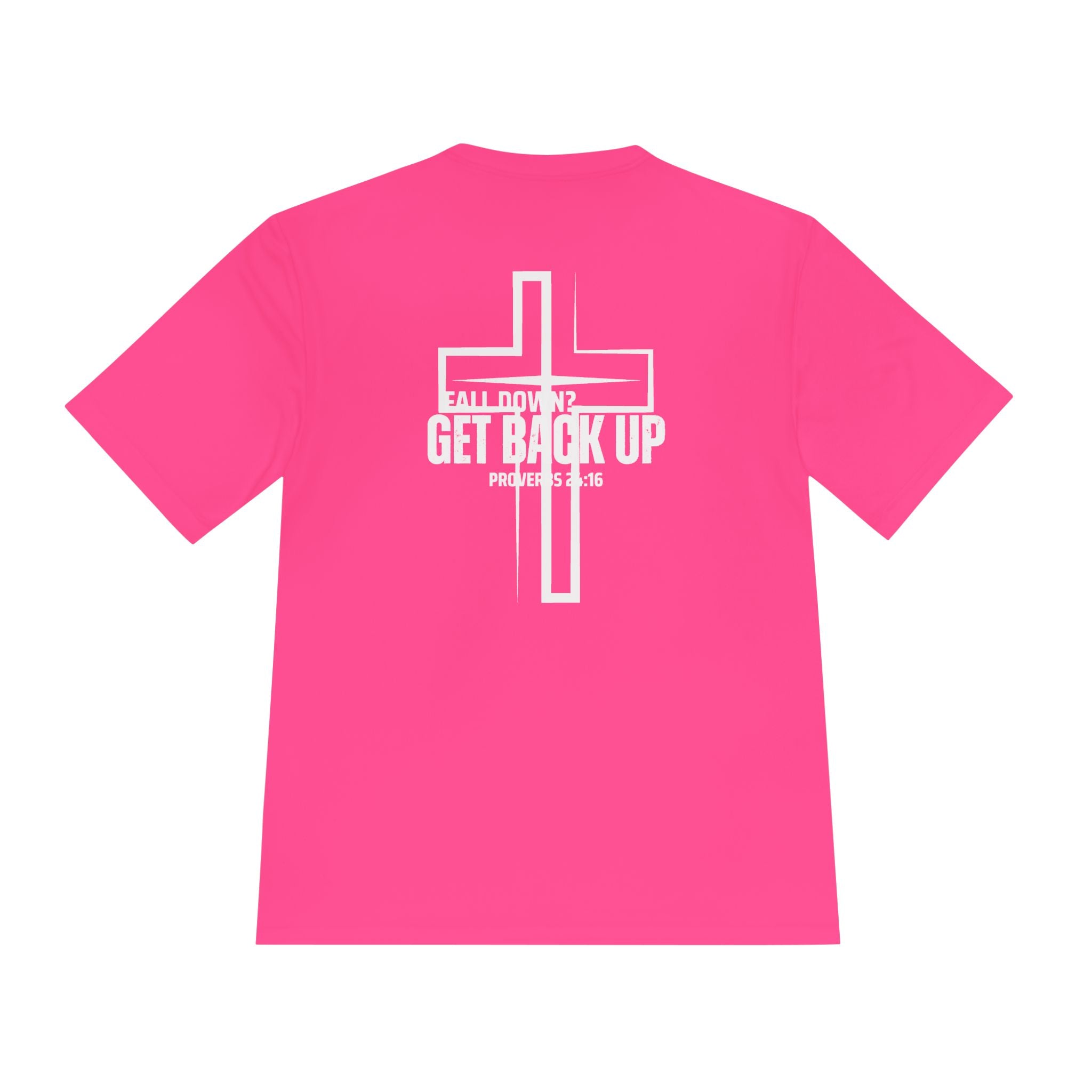 Collection of Unisex Moisture Wicking Tee - 'Get Back Up' Inspirational Christian Shirt in a gallery layout
