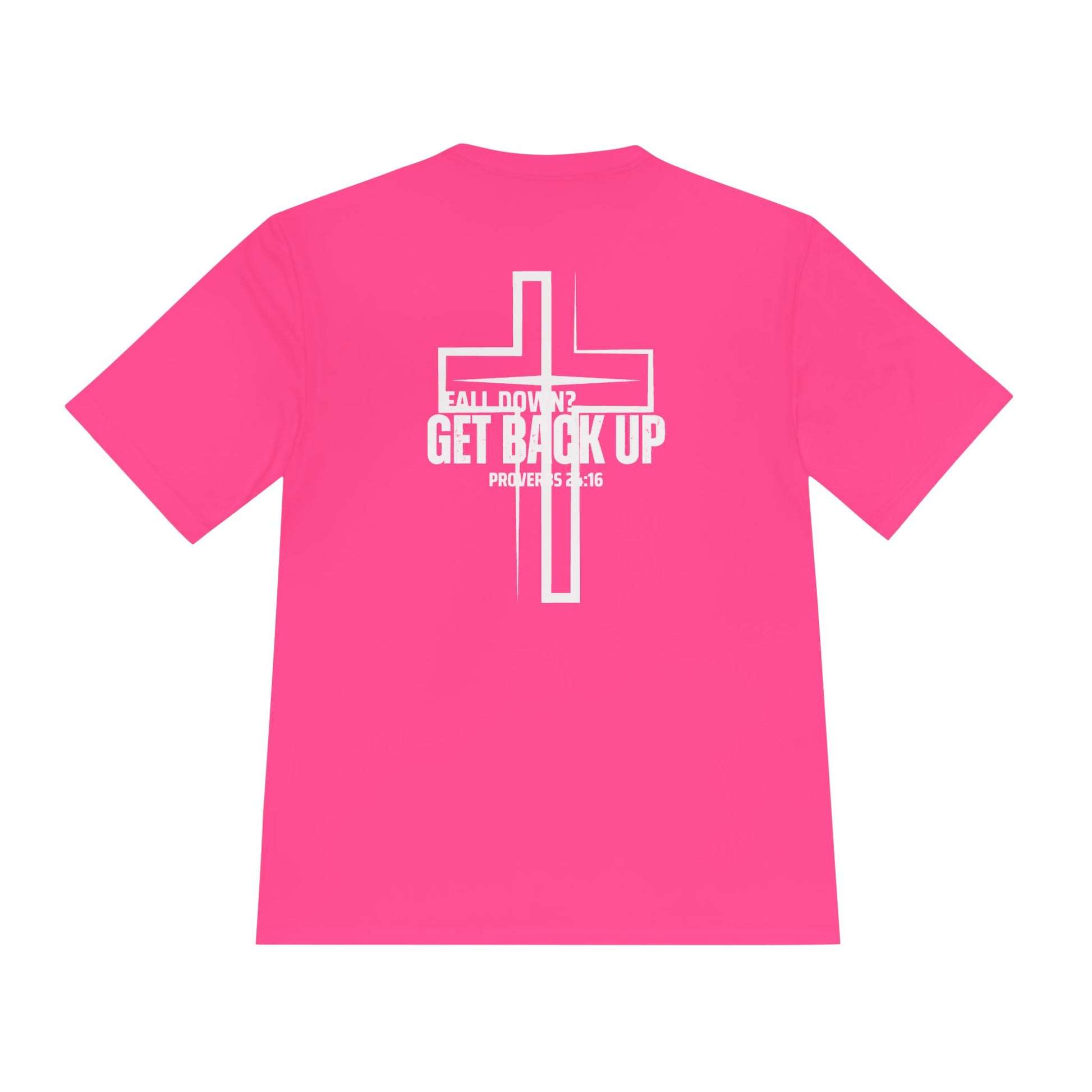 Unisex Moisture Wicking Tee - 'Get Back Up' Inspirational Christian Shirt
