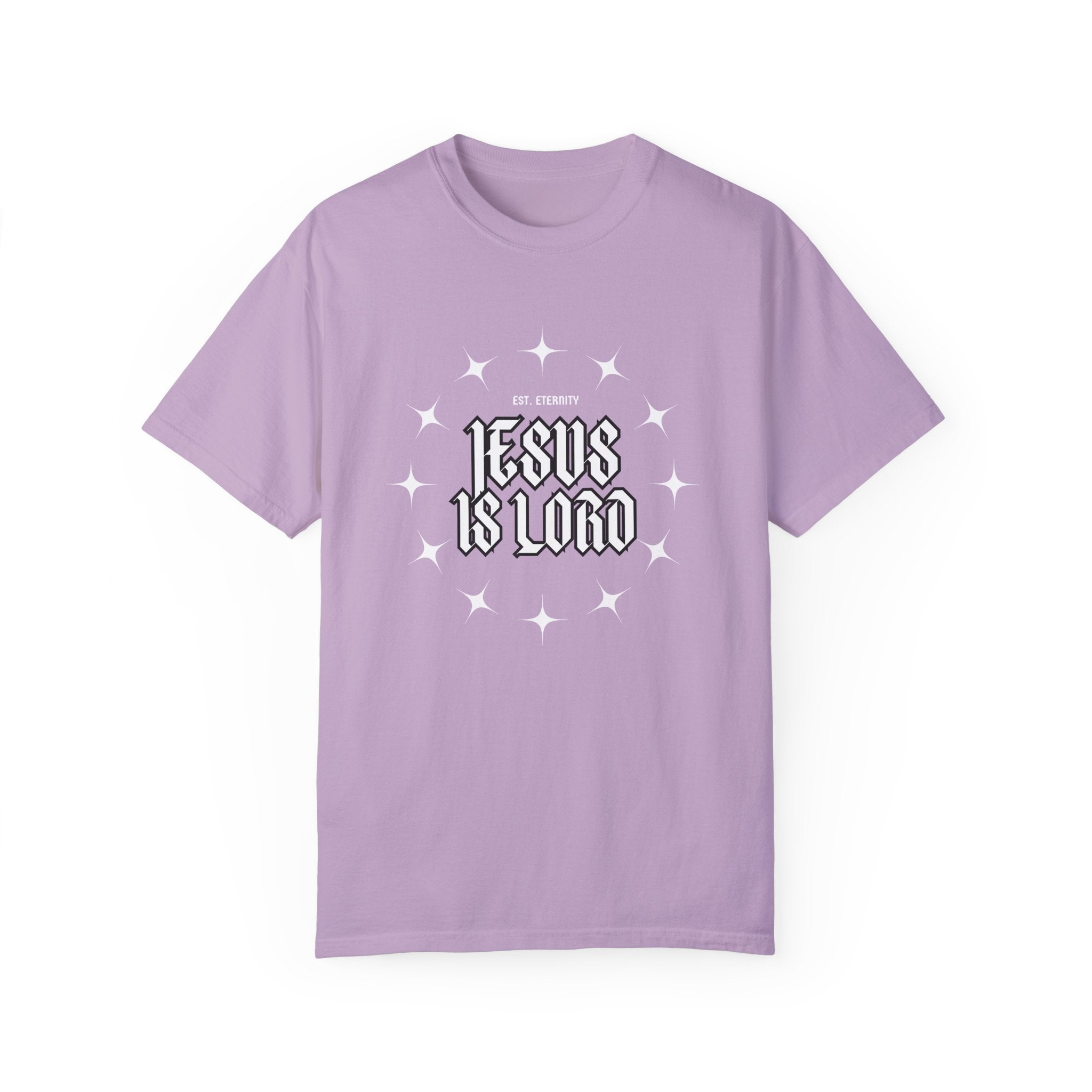 Collection of Jesus Is Lord Unisex Garment-Dyed T-Shirt - Faith-Inspired Apparel in a gallery layout