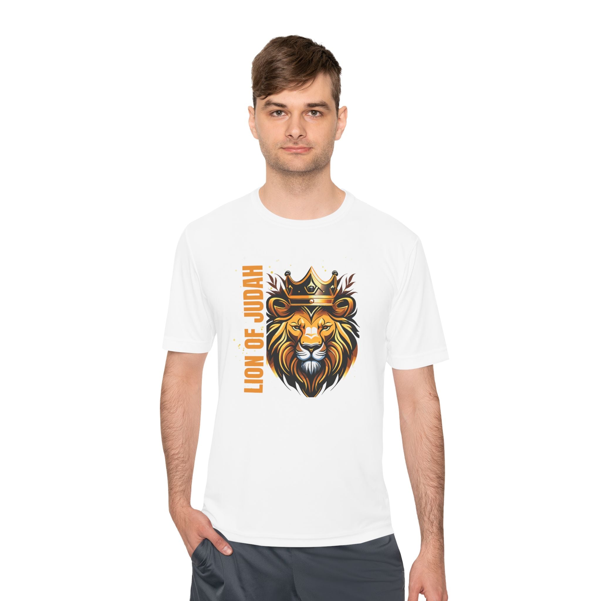Collection of Lion of Judah Unisex Moisture Wicking Tee - Stylish Performance Shirt for Active Lifestyle in a gallery layout