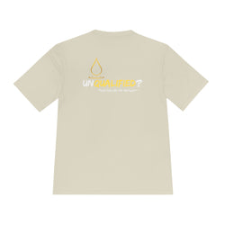 Collection of Unisex Moisture Wicking Tee - 'UNQUALIFIED?' Performance Shirt for Athletes in a gallery layout