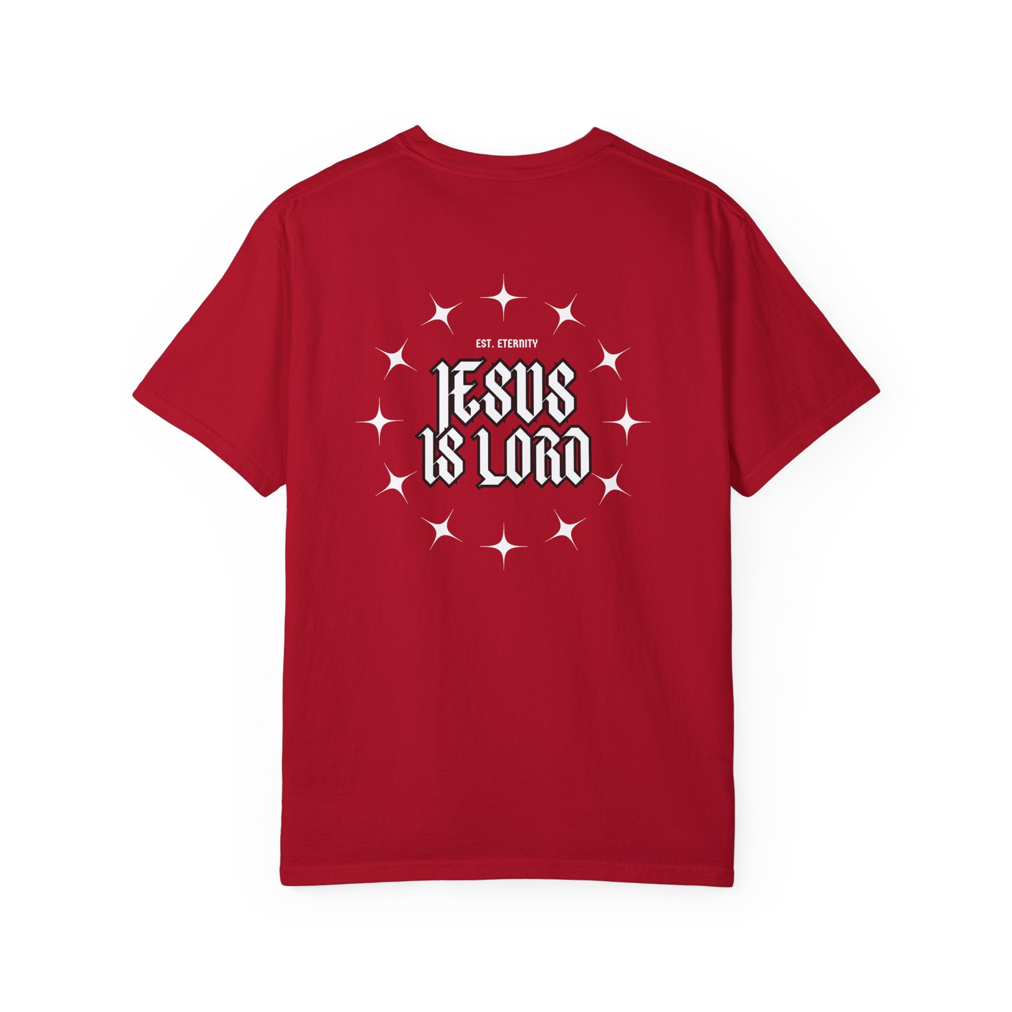 Collection of Jesus Is Lord Unisex Garment-Dyed T-Shirt - Faith-Inspired Apparel in a gallery layout