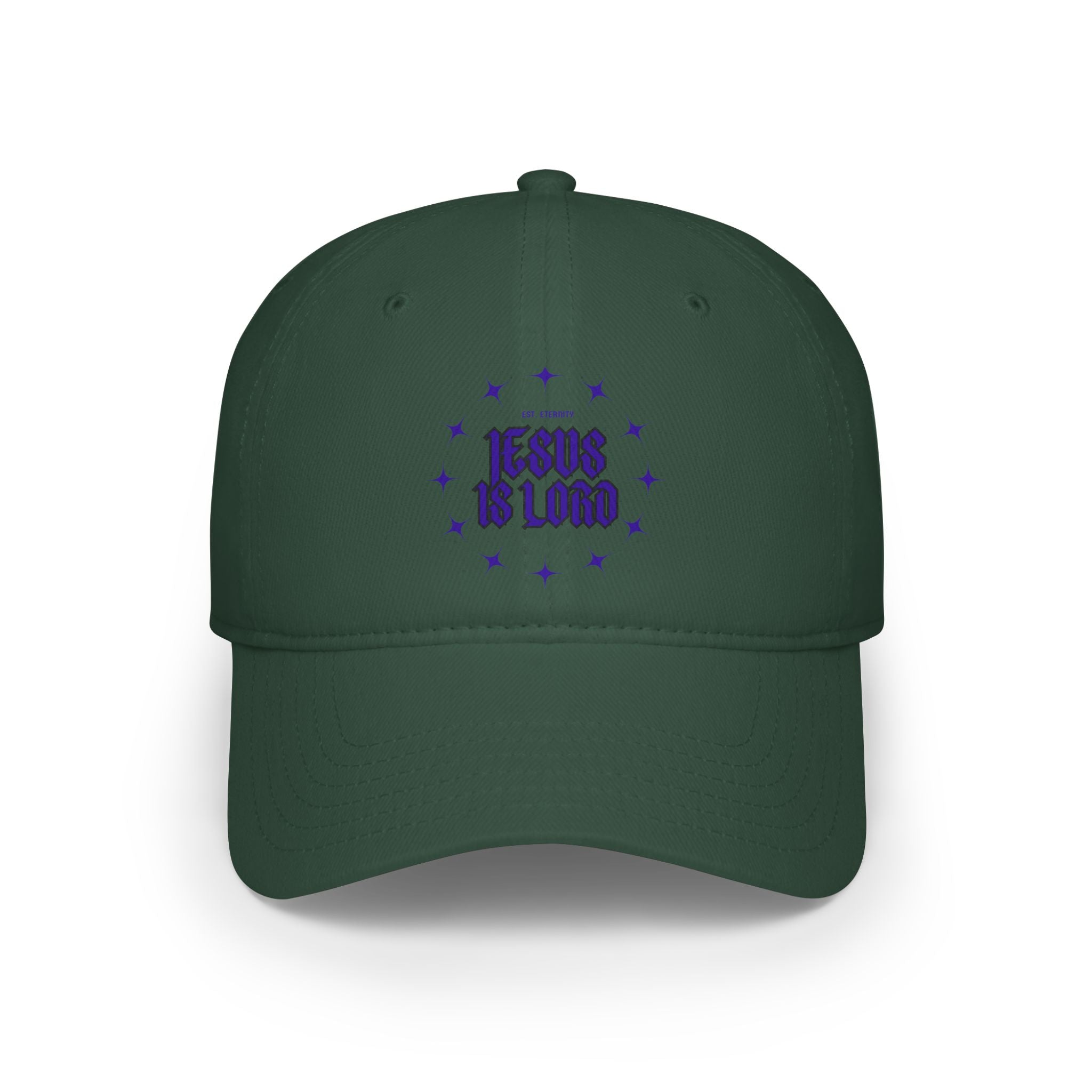 Collection of Inspirational Low Profile Baseball Cap - 'Jesus Is Lord' Design in a gallery layout