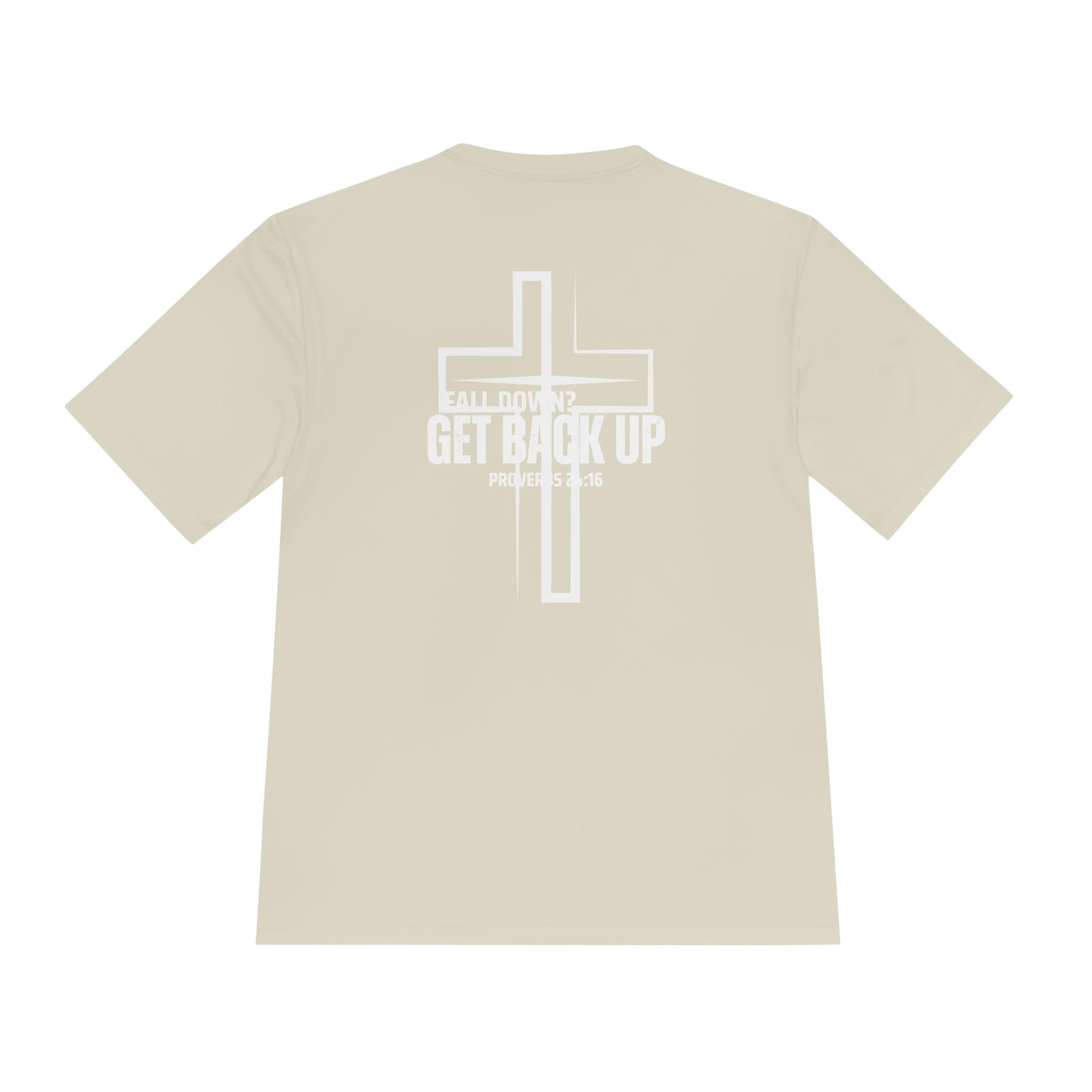 Unisex Moisture Wicking Tee - 'Get Back Up' Inspirational Christian Shirt