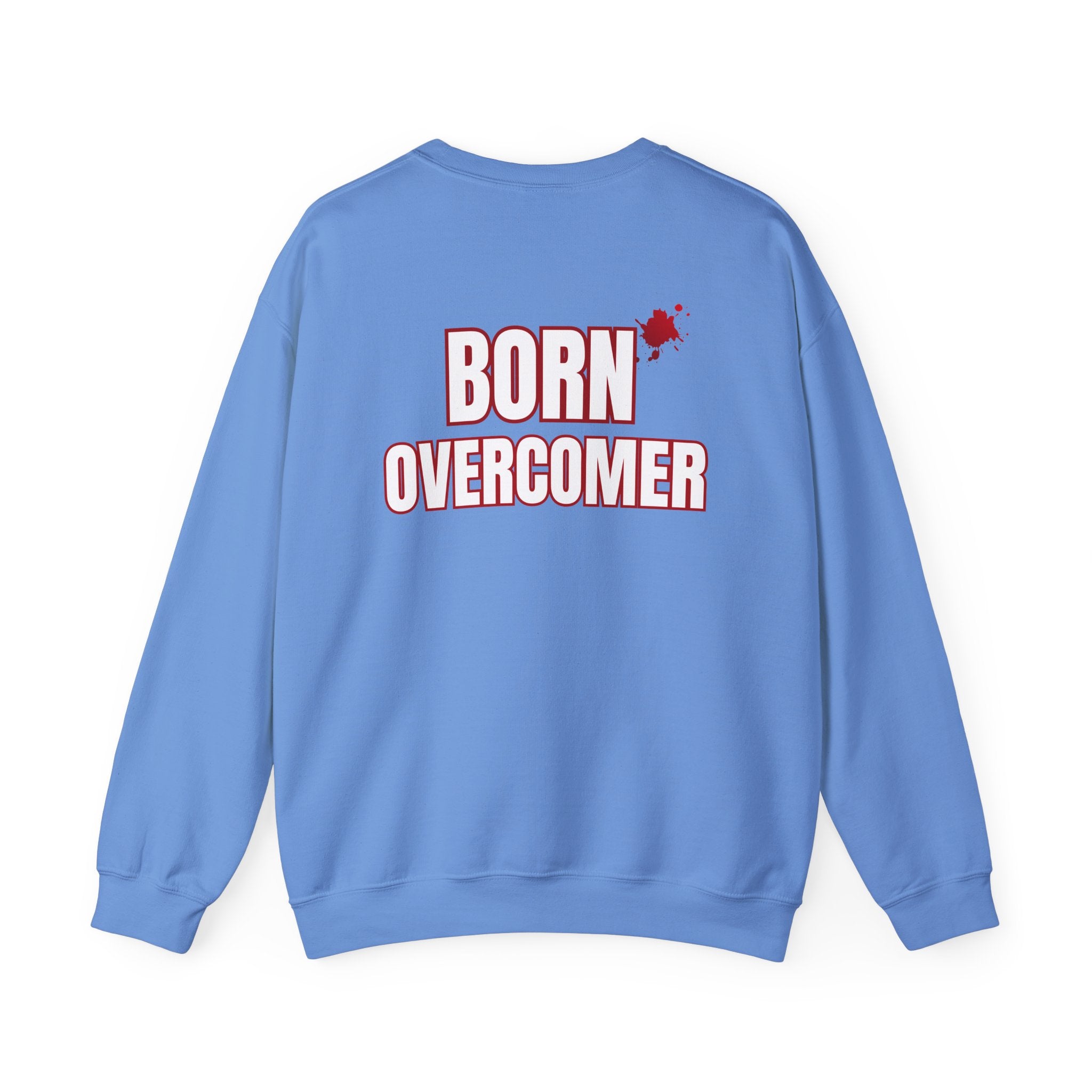 Collection of Born Overcomer Unisex Heavy Crewneck Sweatshirt - Motivational Casual Wear in a gallery layout