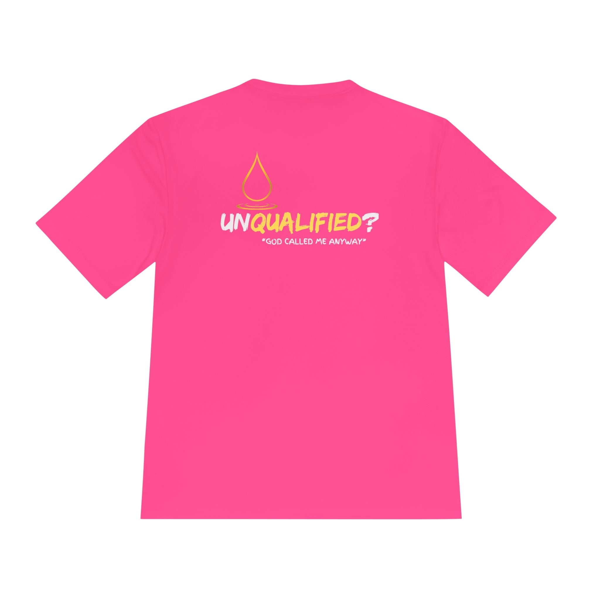 Collection of Unisex Moisture Wicking Tee - 'UNQUALIFIED?' Performance Shirt for Athletes in a gallery layout