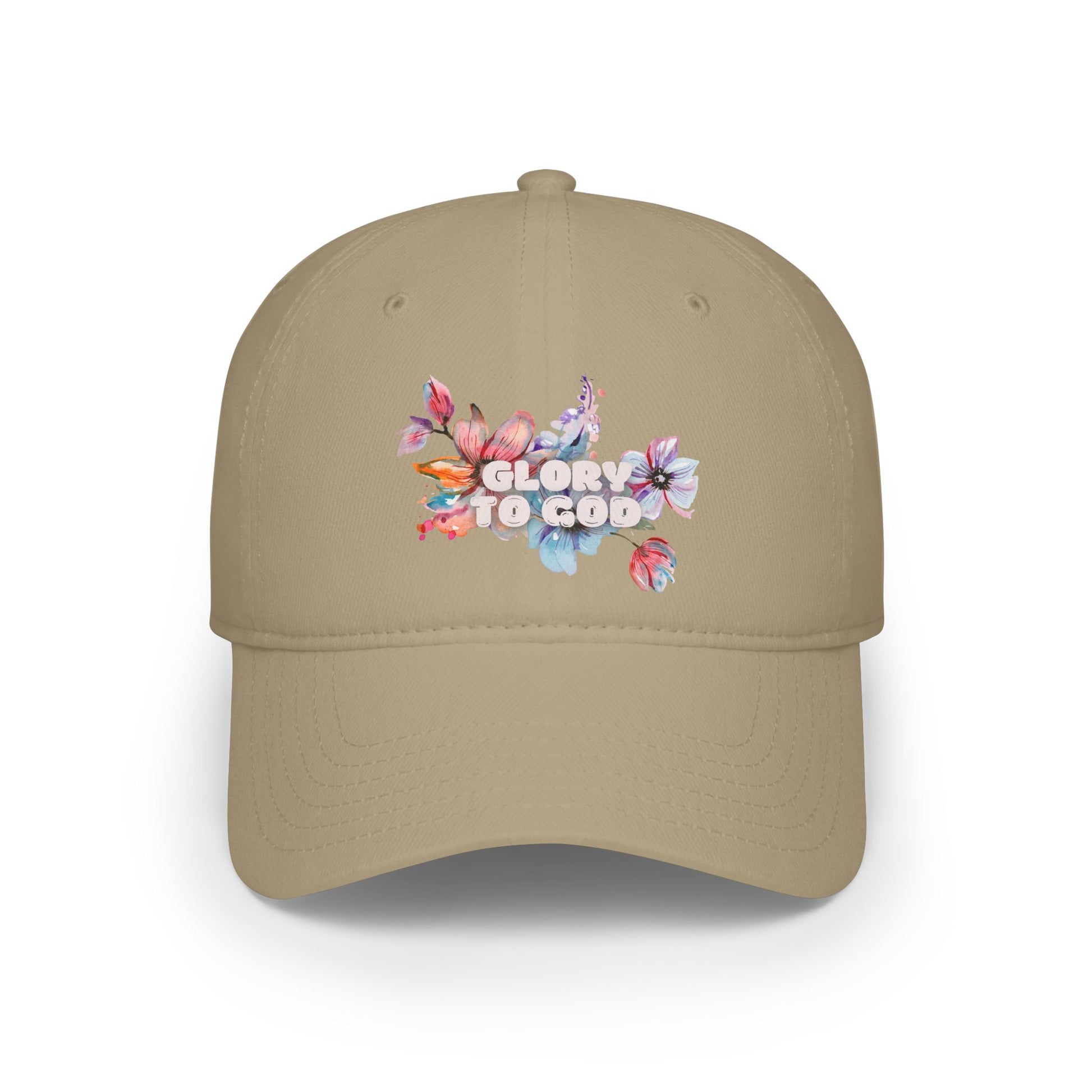 Glory to God Floral Low Profile Baseball Cap | Stylish Faith-Inspired Headwear