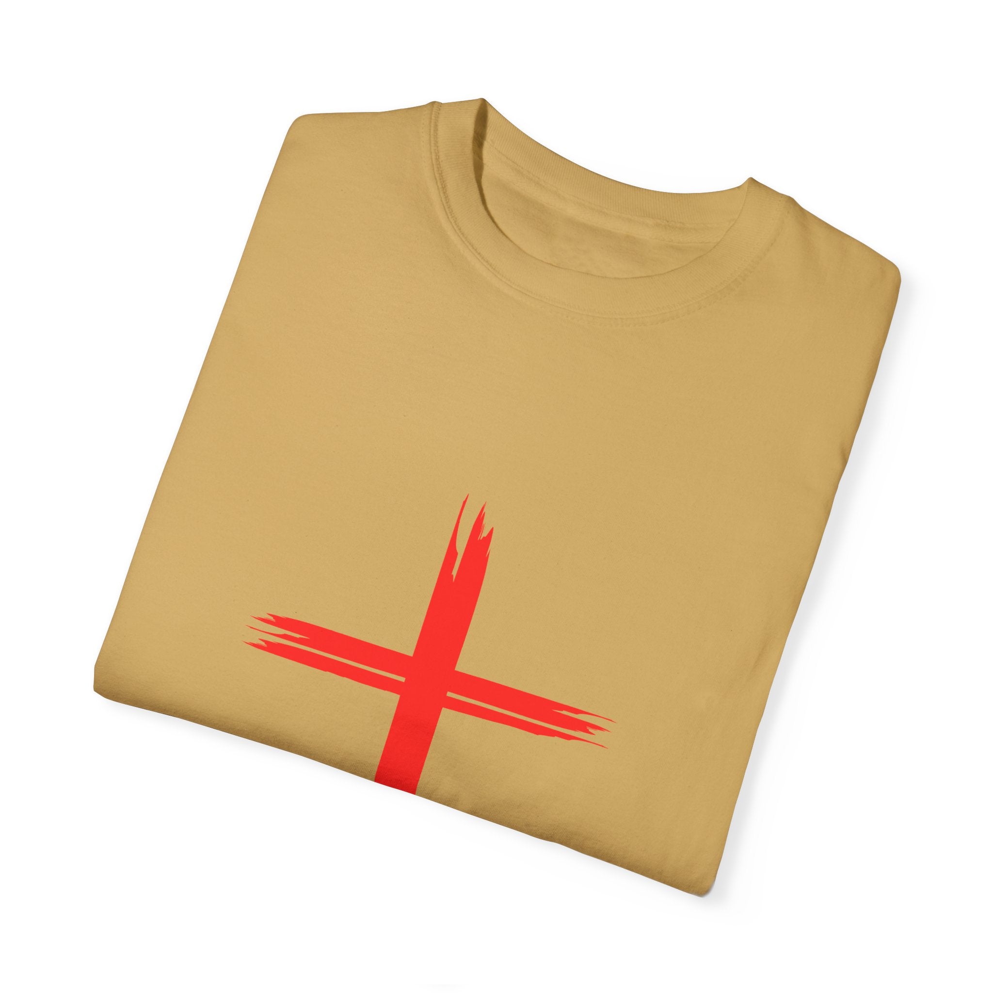 Collection of Faith & Love Graphic T-Shirt - Unisex Garment-Dyed with Cross and 316 Heart Design in a gallery layout