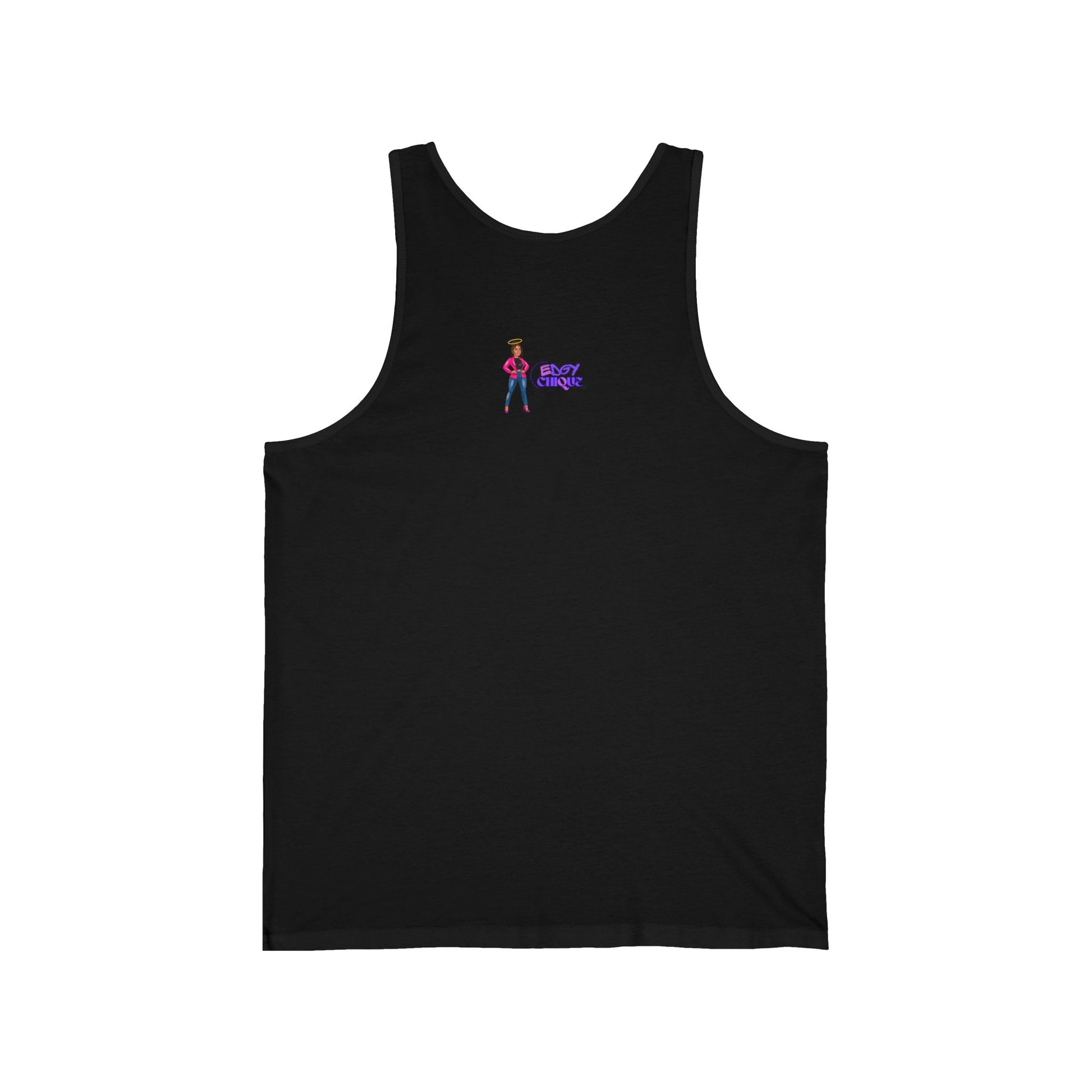 Edgy Chique Unisex Jersey Tank - Fun & Stylish Graphic Tank Top for Everyday Wear