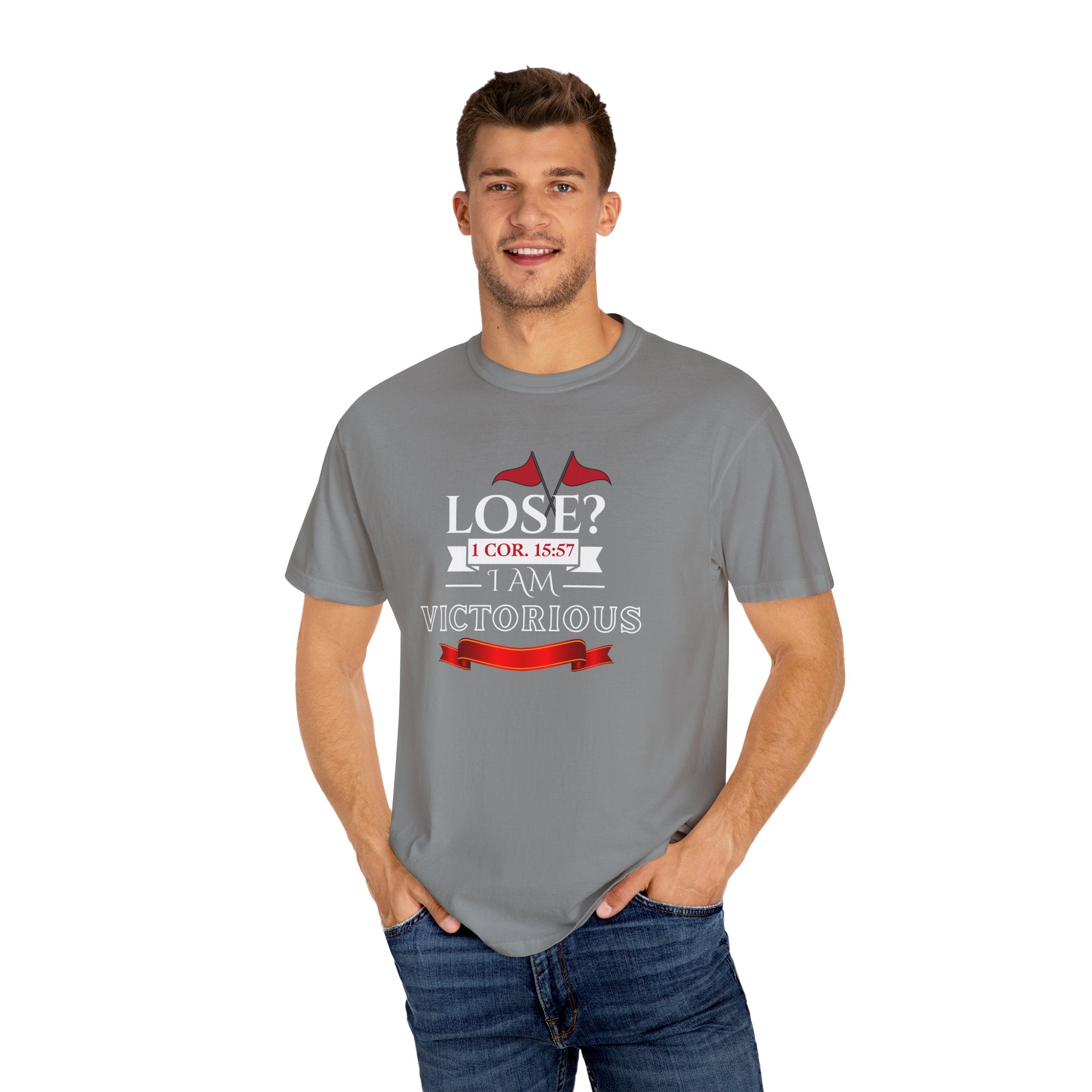 Collection of Victorious Faith Unisex T-Shirt - Lose? I Am Victorious - Inspirational Christian Apparel in a gallery layout