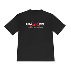 Collection of Unisex Moisture Wicking Tee - 'Unlimited' Inspirational Sportswear in a gallery layout