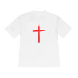 Collection of Unisex Moisture Wicking Tee - Cross and Heart 316 Design in a gallery layout
