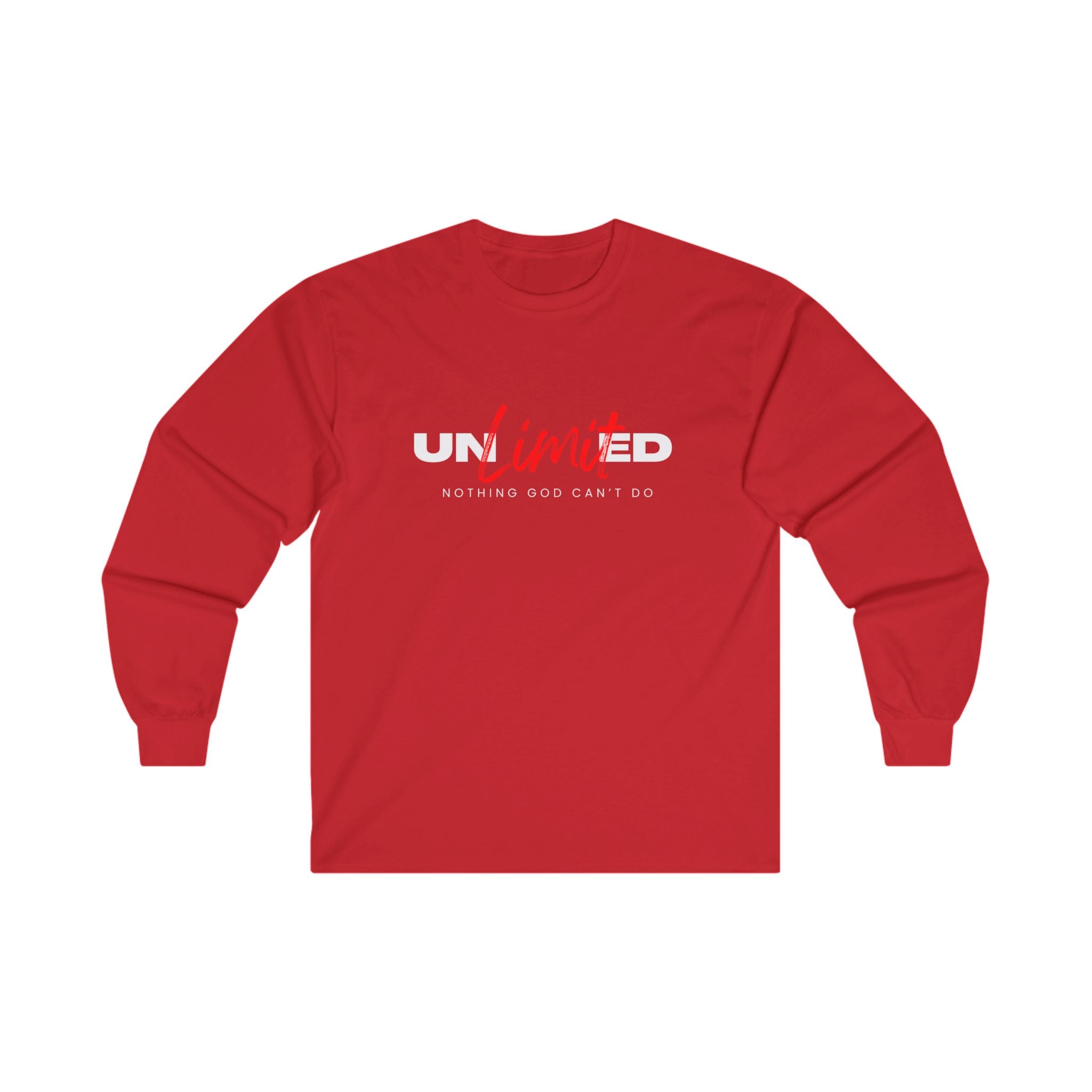 Collection of Unlimited Nothing God Can't Do - Long Sleeve Tee in a gallery layout