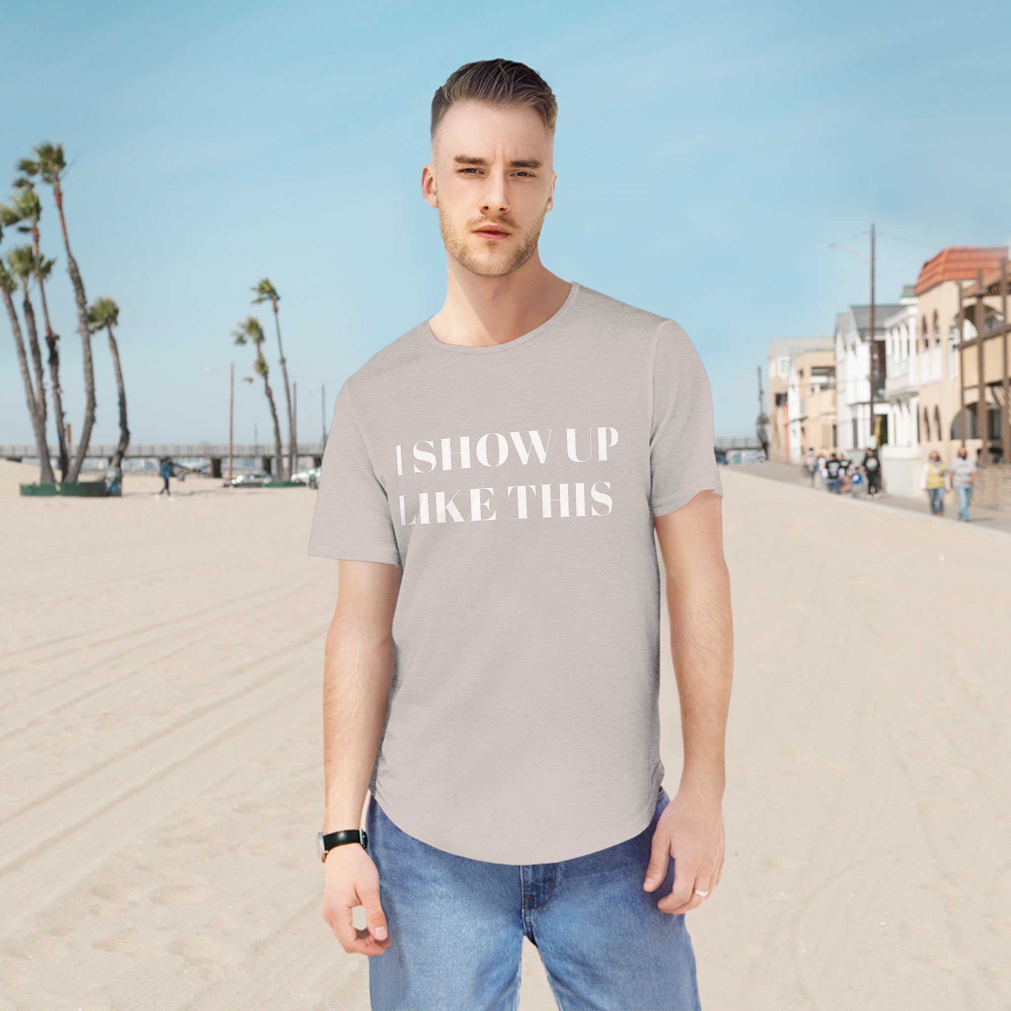 Collection of Statement Tee for Confident Men, Casual Wear, Fashion Tee, Comfortable Jersey Shirt, Everyday Style, Unique Gift Idea in a gallery layout